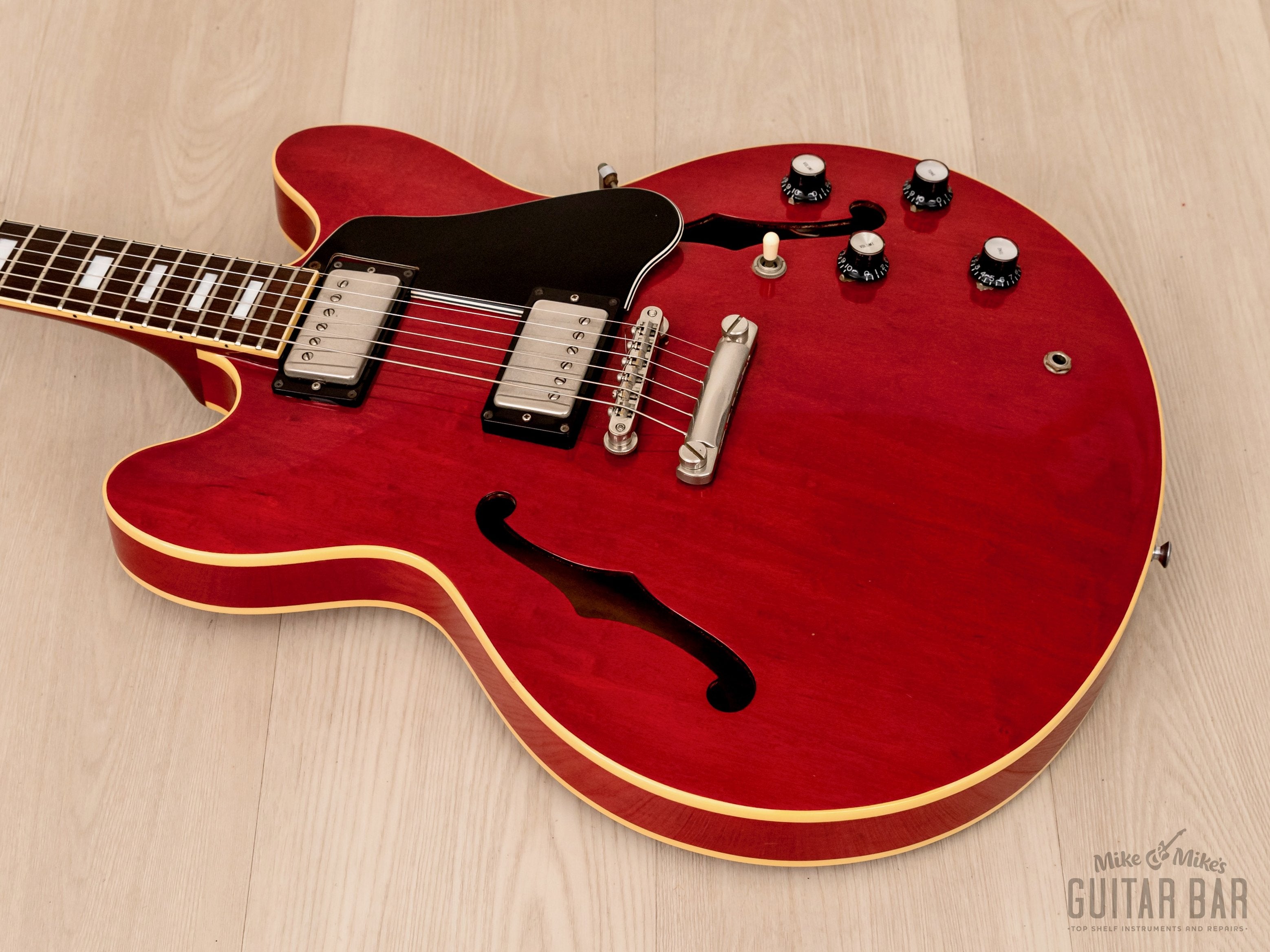 1990 Greco SA-75 Vintage Semi-Hollow Guitar 335 Cherry Mint Collection, Japan Fujigen