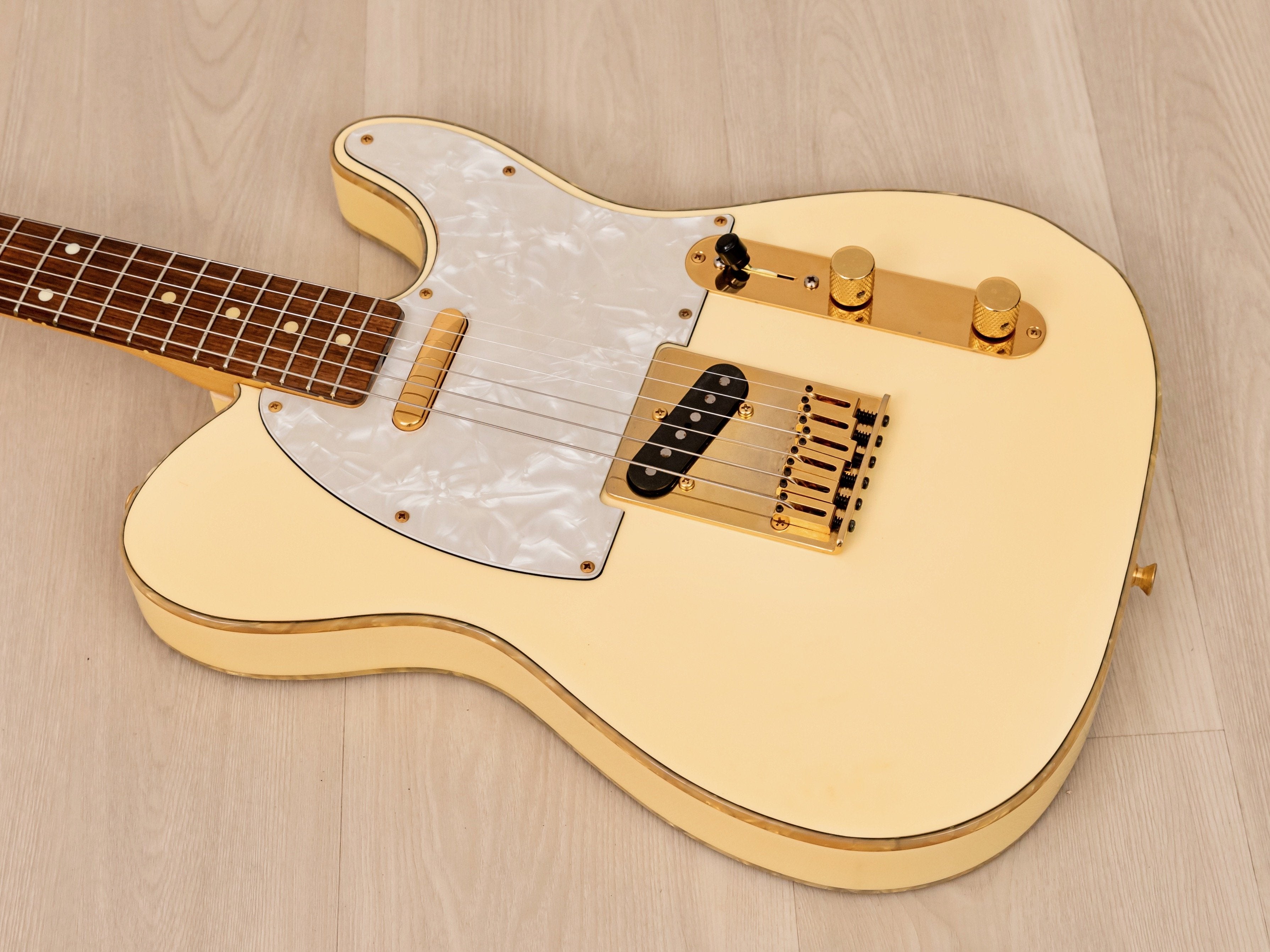 1995 Fender Telecaster Custom Limited Edition TLG94P Vintage White w/ Gold Hardware, Case, Japan MIJ