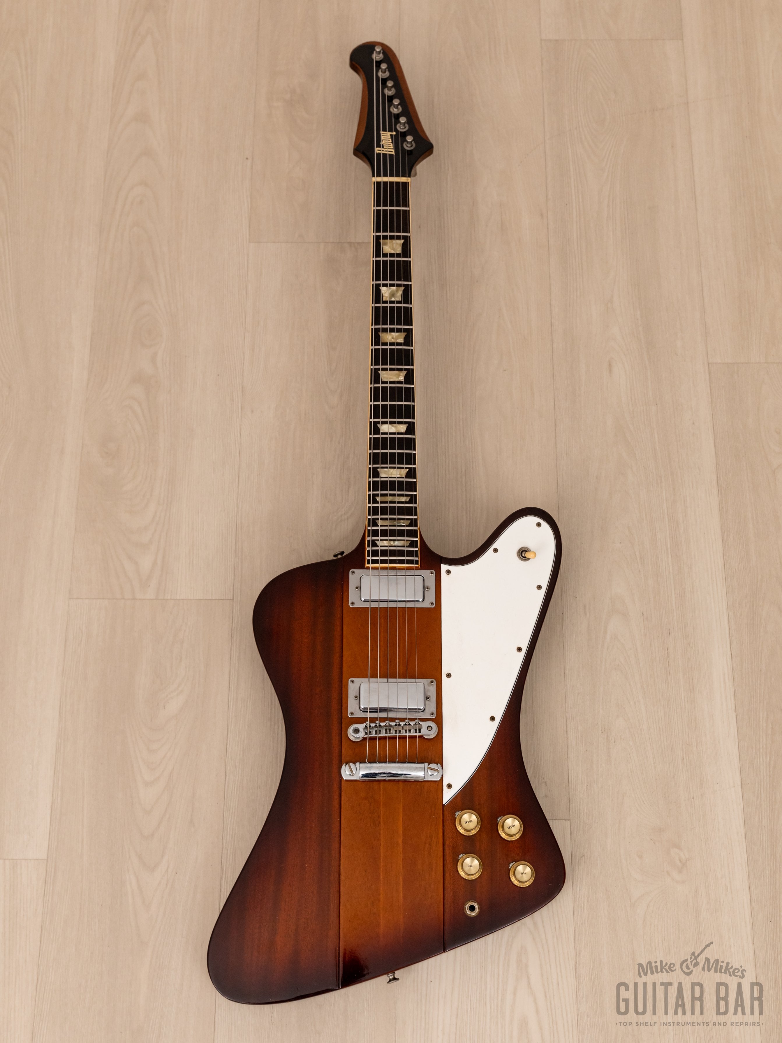 1978 Burny FFB-150 Master Hand Firebird Vintage Neck Through Guitar Sunburst w/ Case, Fernandes Japan