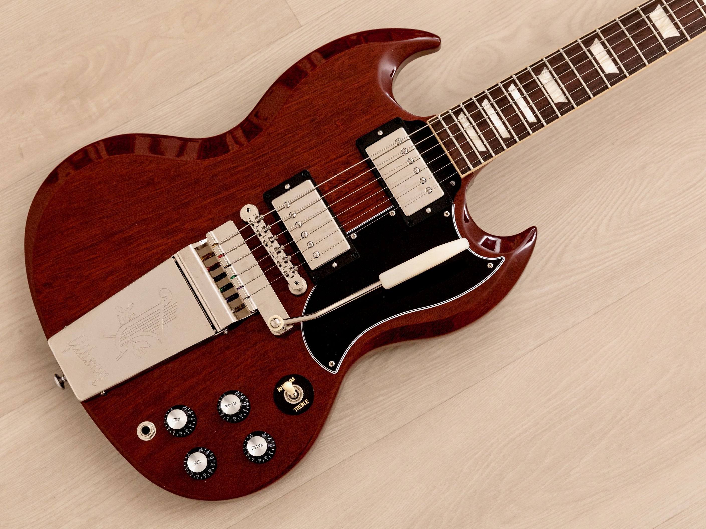 2022 Gibson SG Standard '61 Maestro Vibrola Vintage Cherry w/ 61 PAF Humbuckers, Case & Hangtags