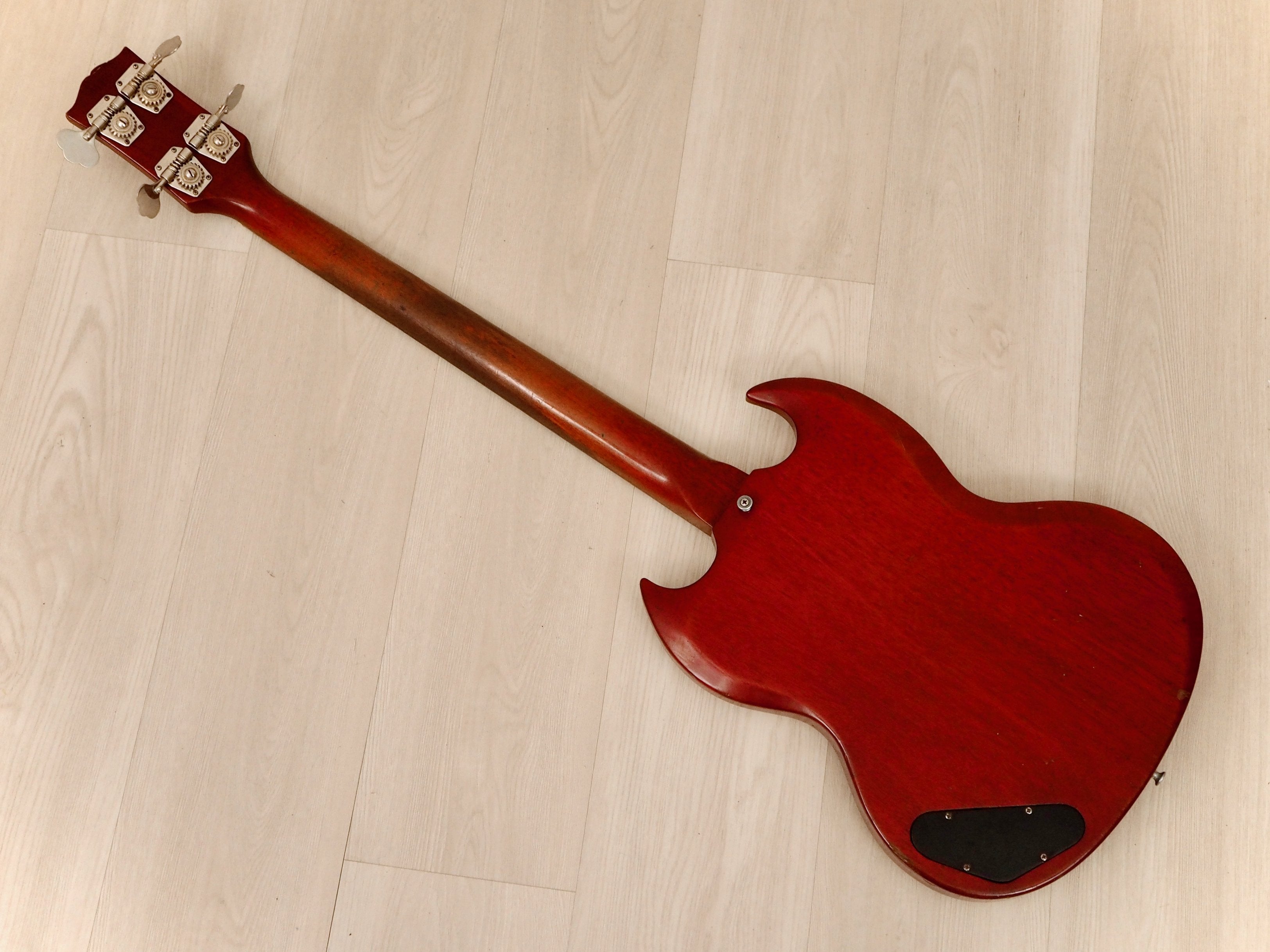 1962 Gibson EB-0 Vintage Short Scale SG Bass Cherry 100% Original w/ Mudbucker, Case