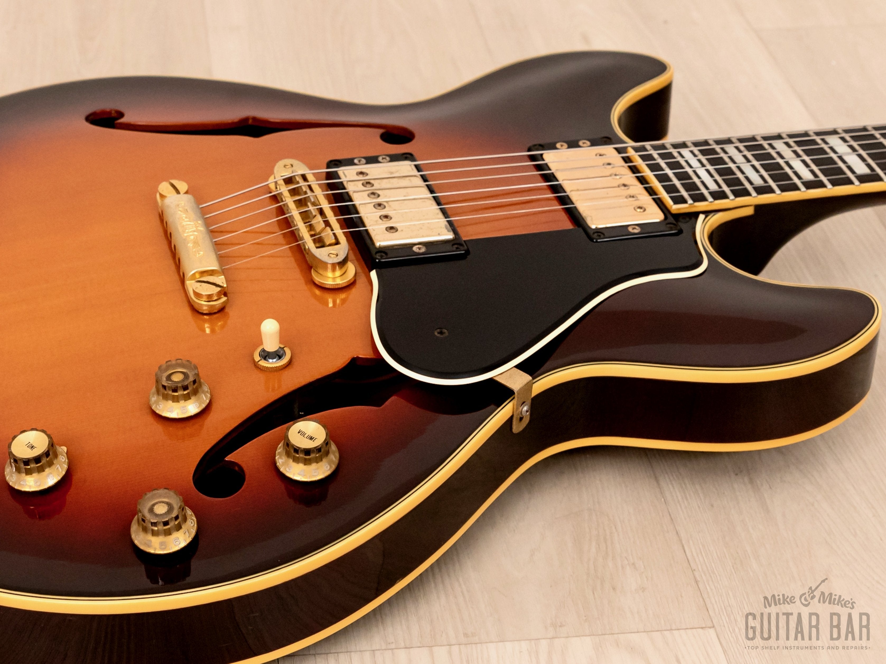 1979 Yamaha SA2000S Vintage Semi-Hollowbody ES-Style Guitar w/ Carved Spruce Top, Antique Stain