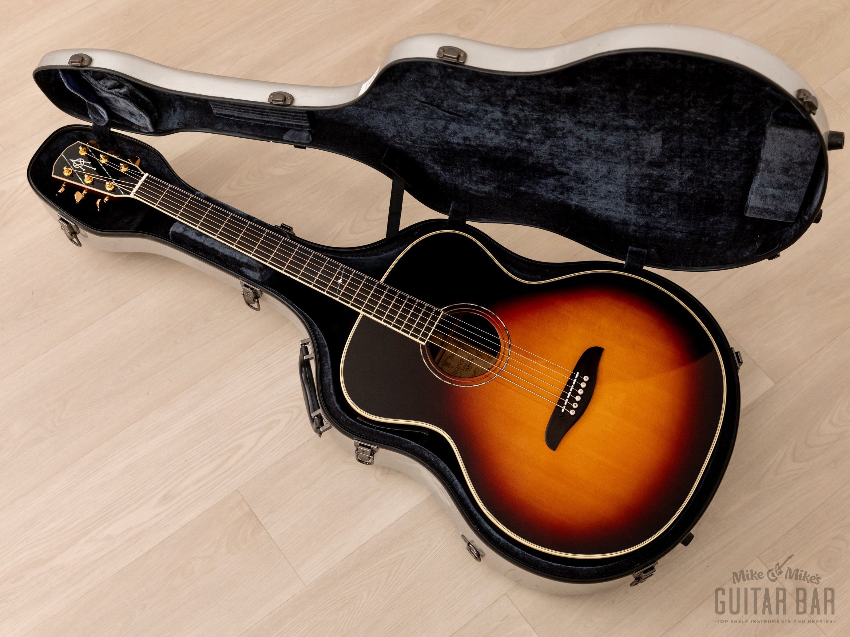 2010 Alvarez by Kazuo Yairi Masterworks YBM1E Baritone Jumbo Acoustic Electric Guitar w/ Case