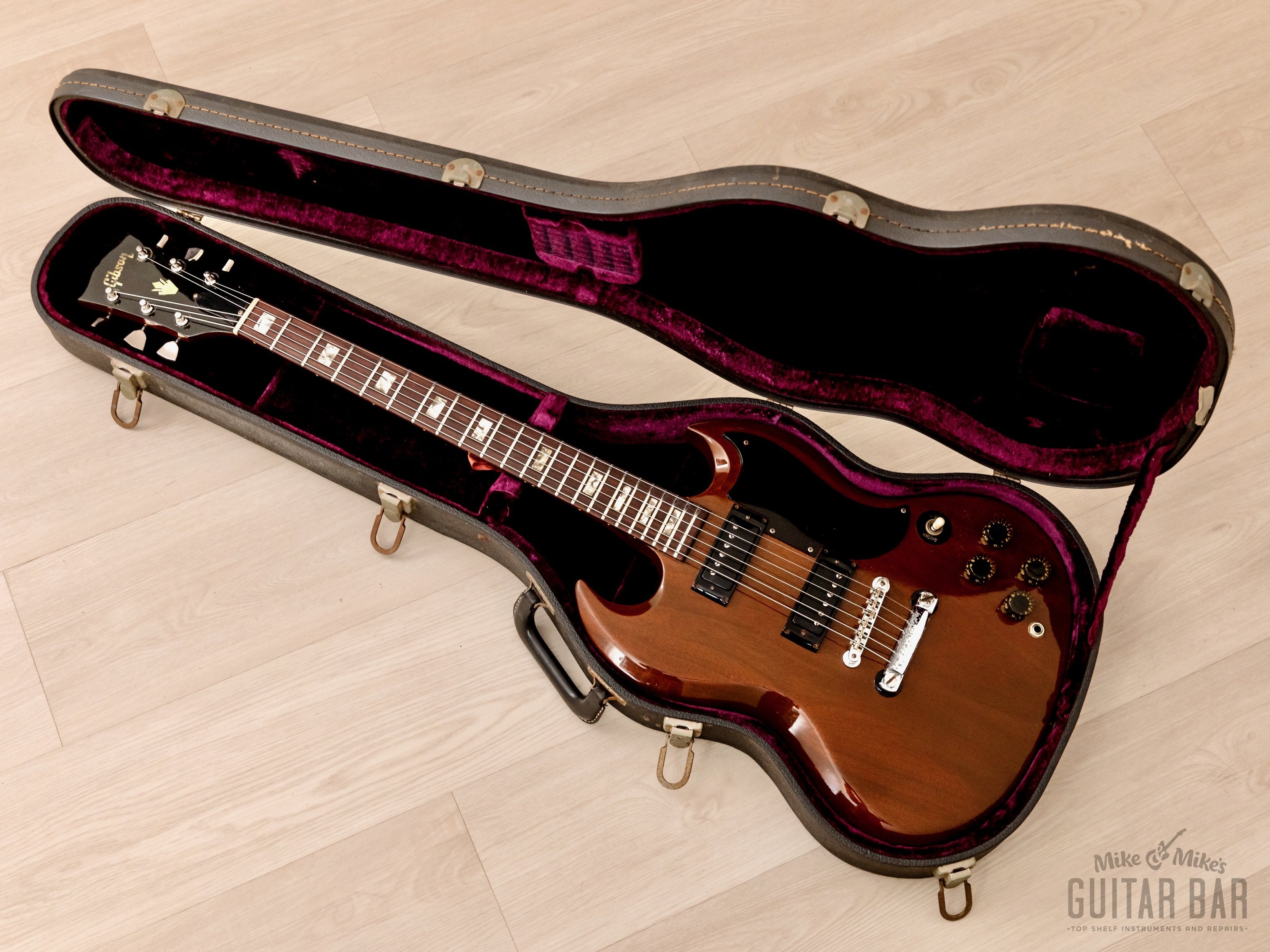 1973 Gibson SG Special Vintage Electric Guitar Walnut w/ Pat # Mini Humbuckers, Case