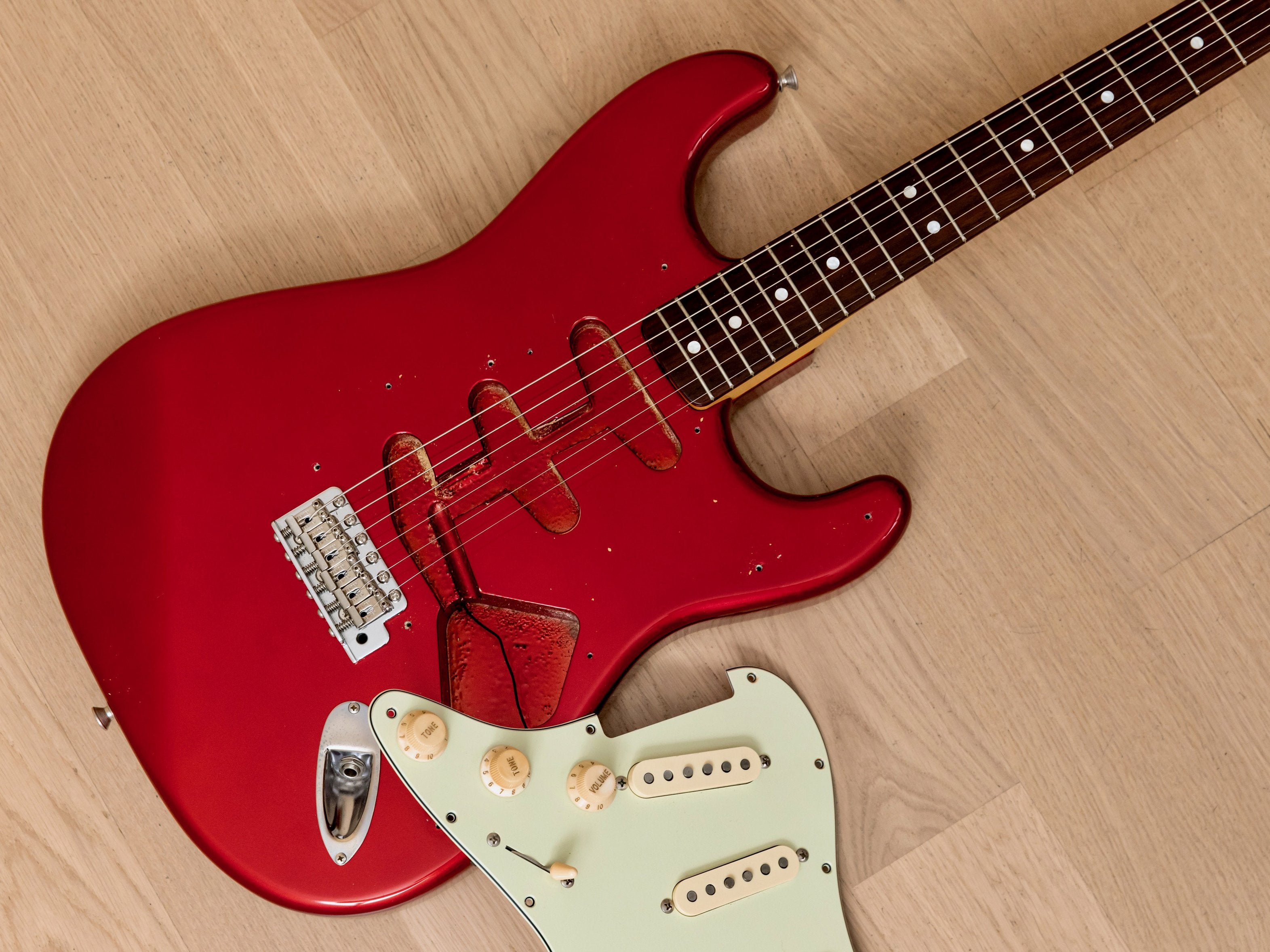 1996 Fender '65 Stratocaster Order Made ST65, Candy Apple Red w/ USA Pickups & Tweed Case, Japan MIJ