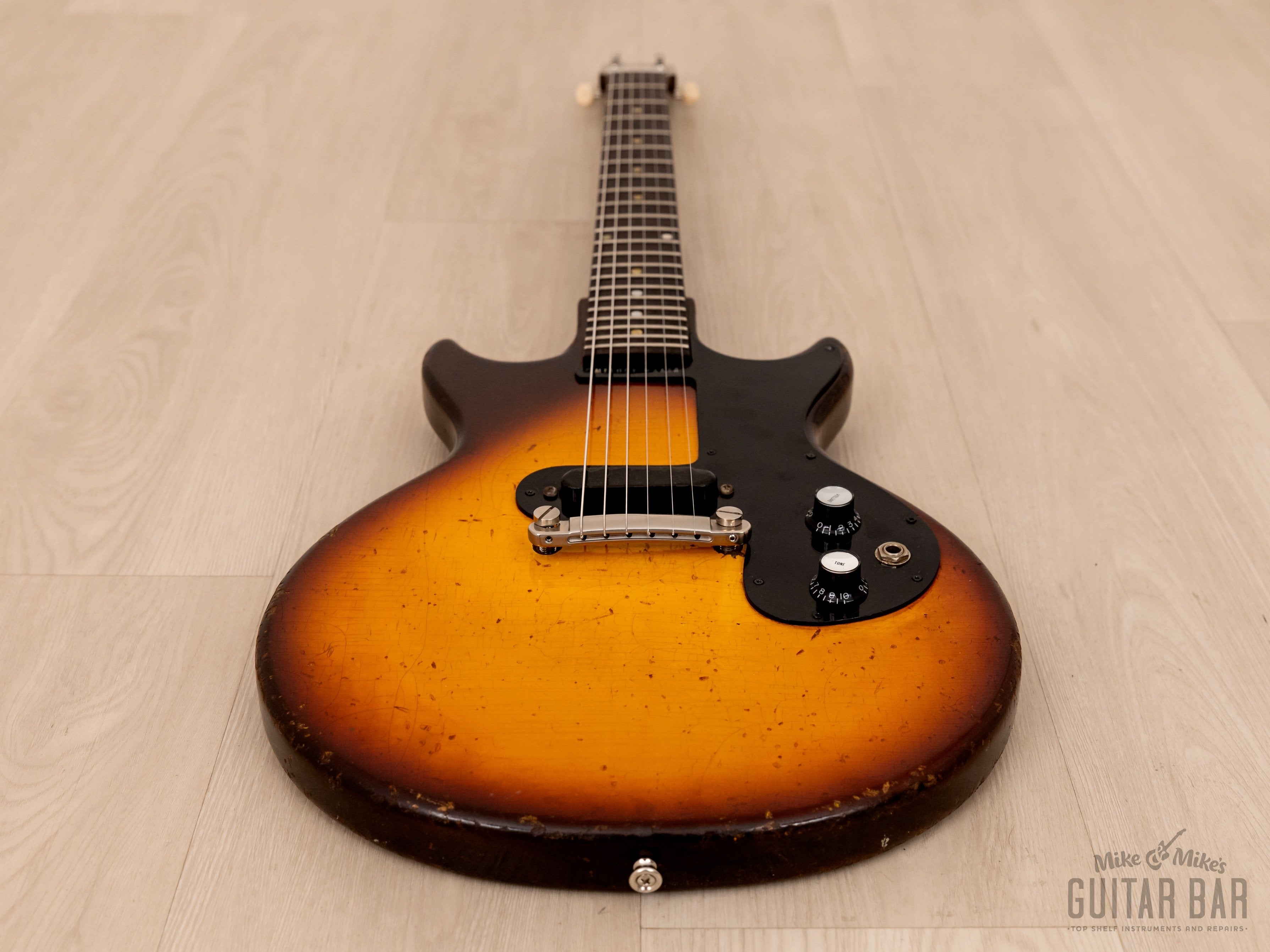 1964 Gibson Melody Maker Double Cut Vintage Electric Guitar Sunburst w/ Case