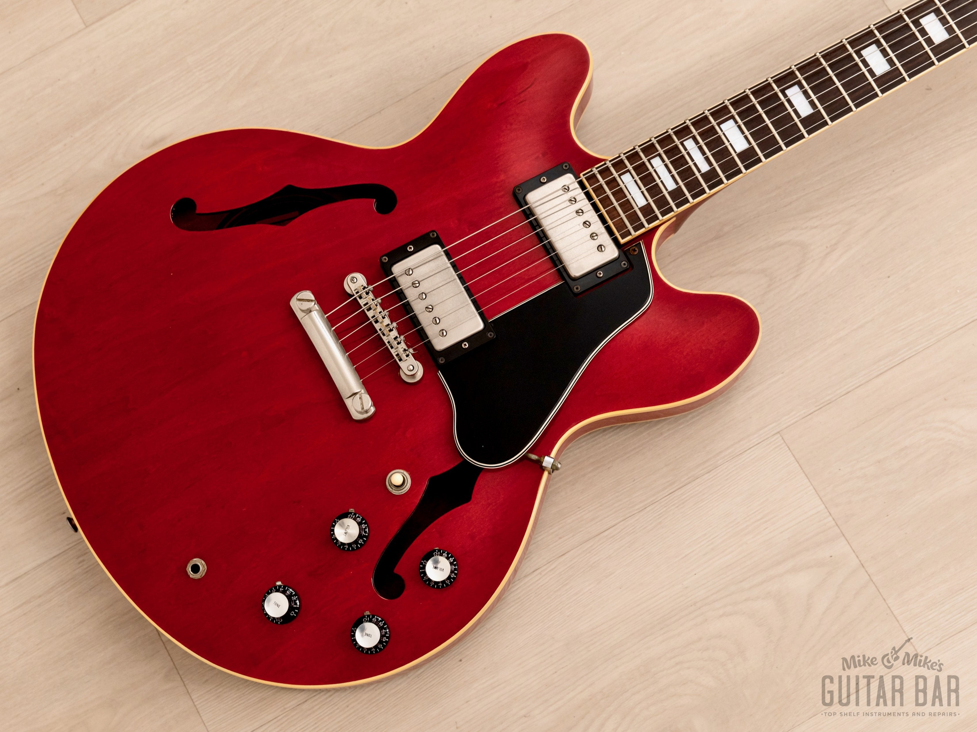 1990 Greco SA-75 Vintage Semi-Hollow Guitar 335 Cherry Mint Collection, Japan Fujigen