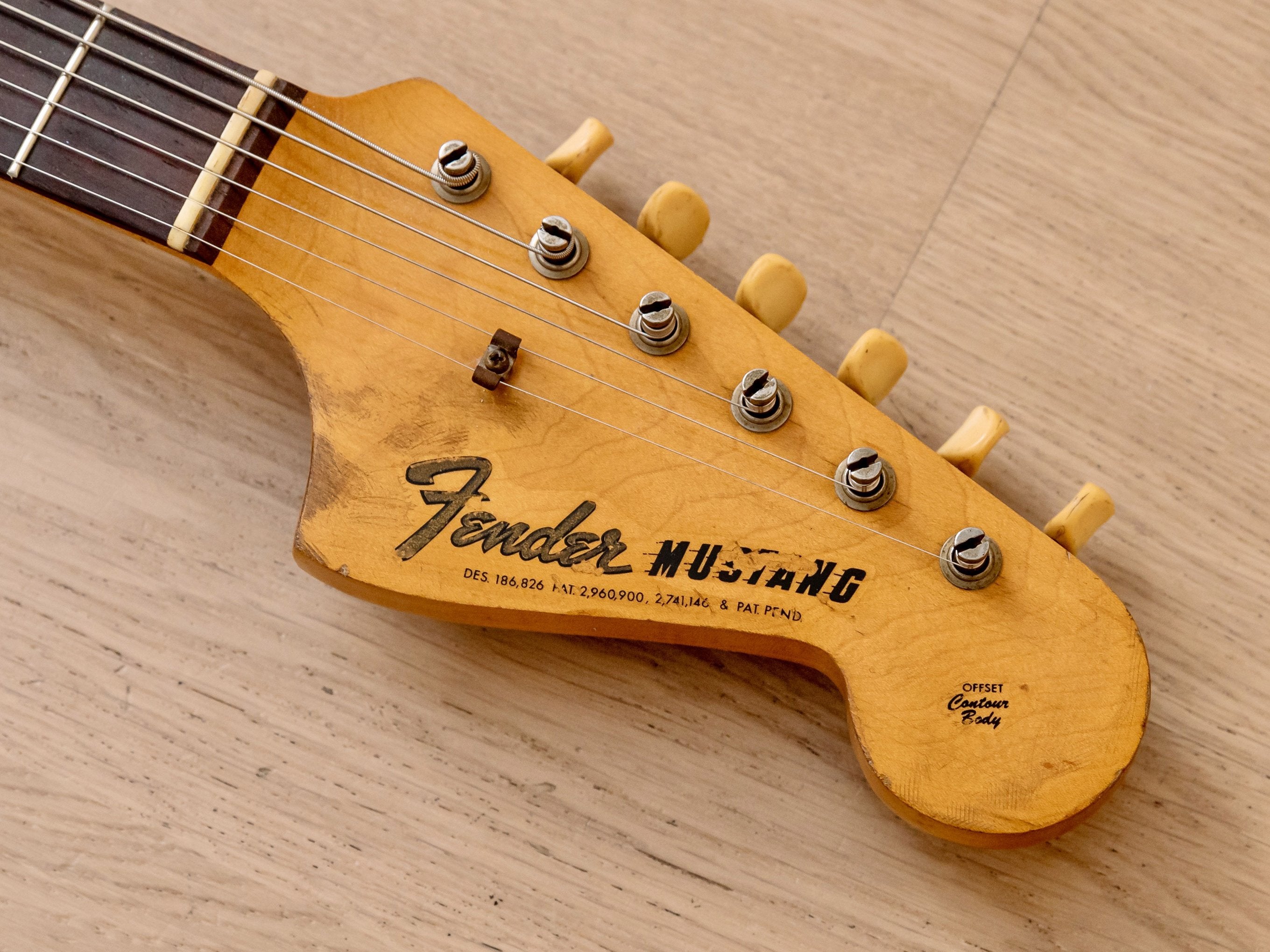 1964 Fender Mustang Vintage Pre-CBS Offset Guitar Daphne Blue, 100% Original w/ Case
