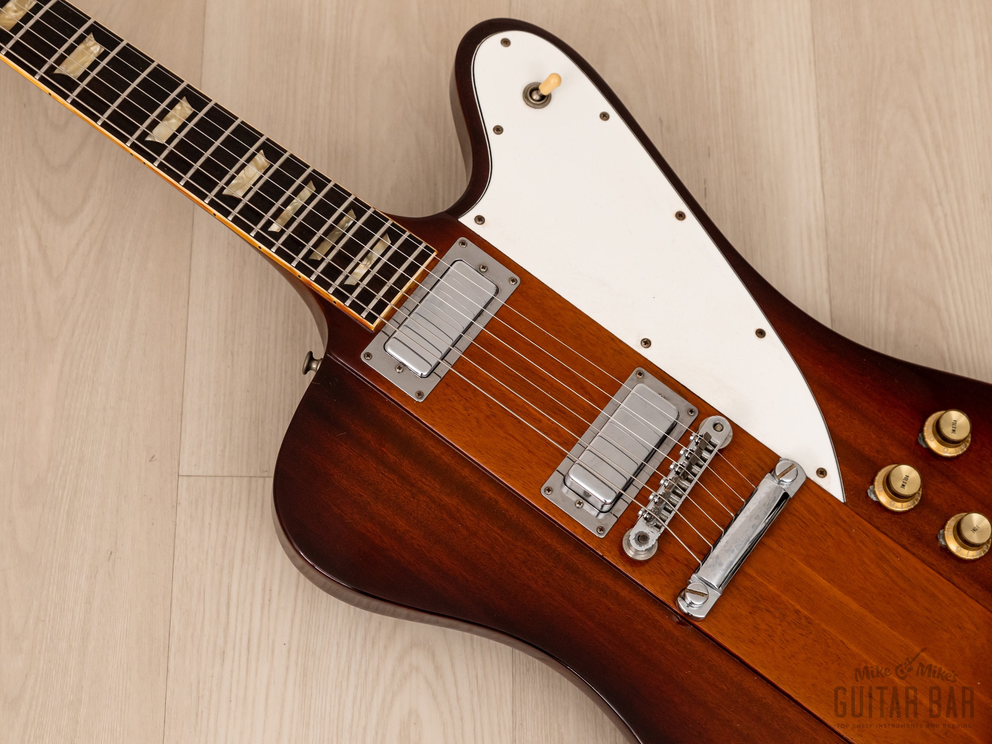 1978 Burny FFB-150 Master Hand Firebird Vintage Neck Through Guitar Sunburst w/ Case, Fernandes Japan