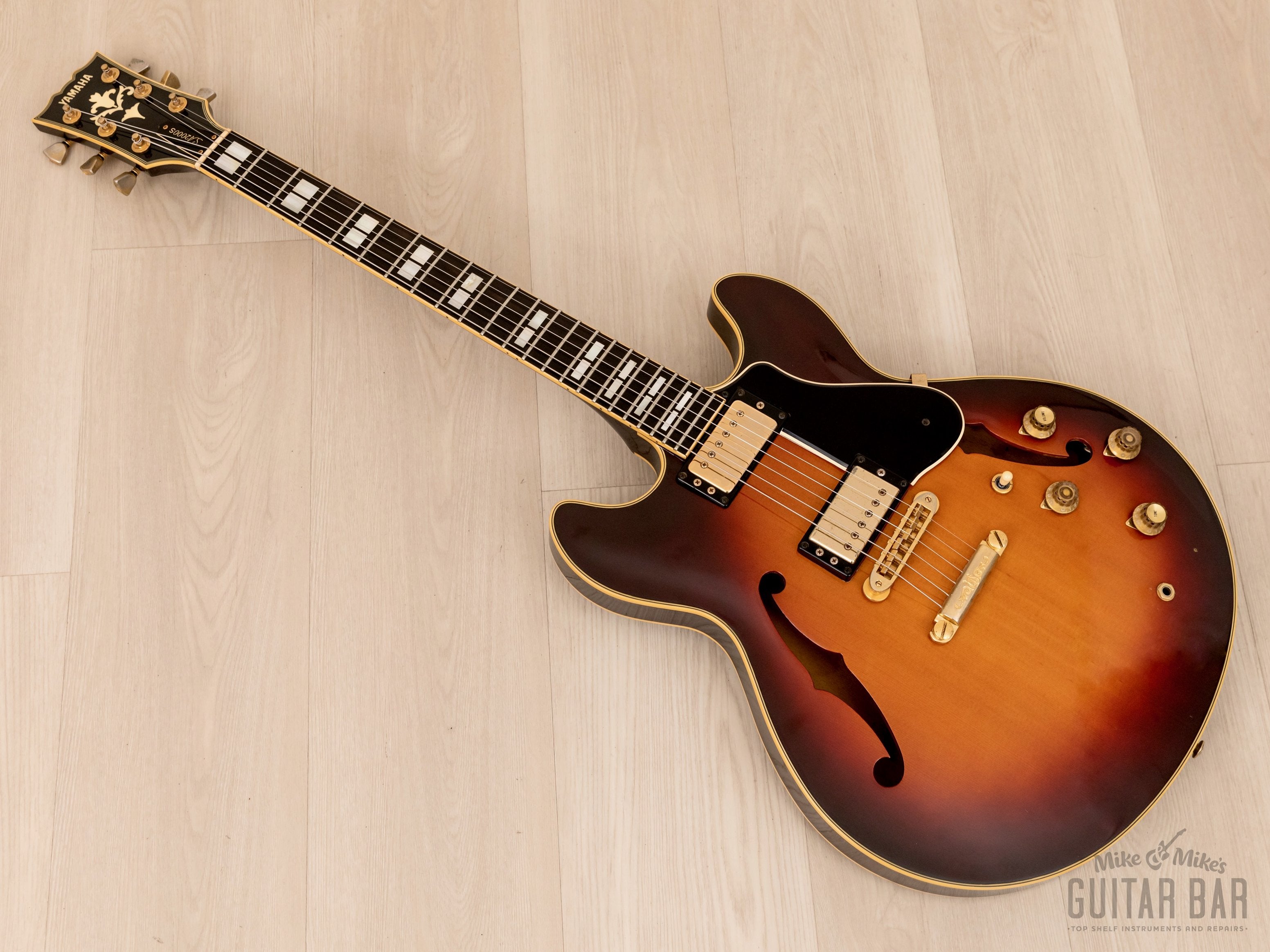 1979 Yamaha SA2000S Vintage Semi-Hollowbody ES-Style Guitar w/ Carved Spruce Top, Antique Stain