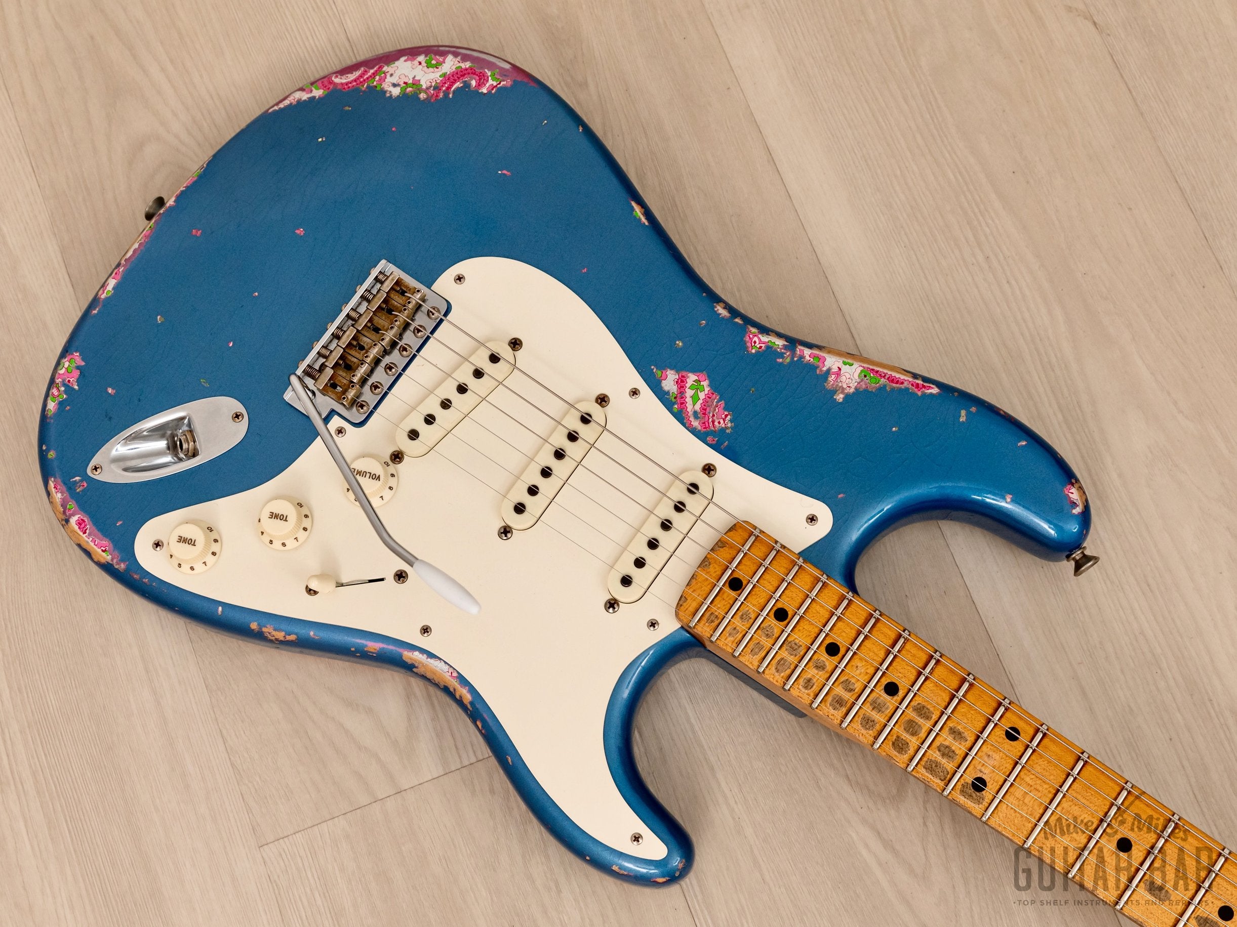 2016 Fender Custom Shop 1957 Heavy Relic Stratocaster, Lake Placid Blue over Pink Paisley w/ Case, COA, Tags