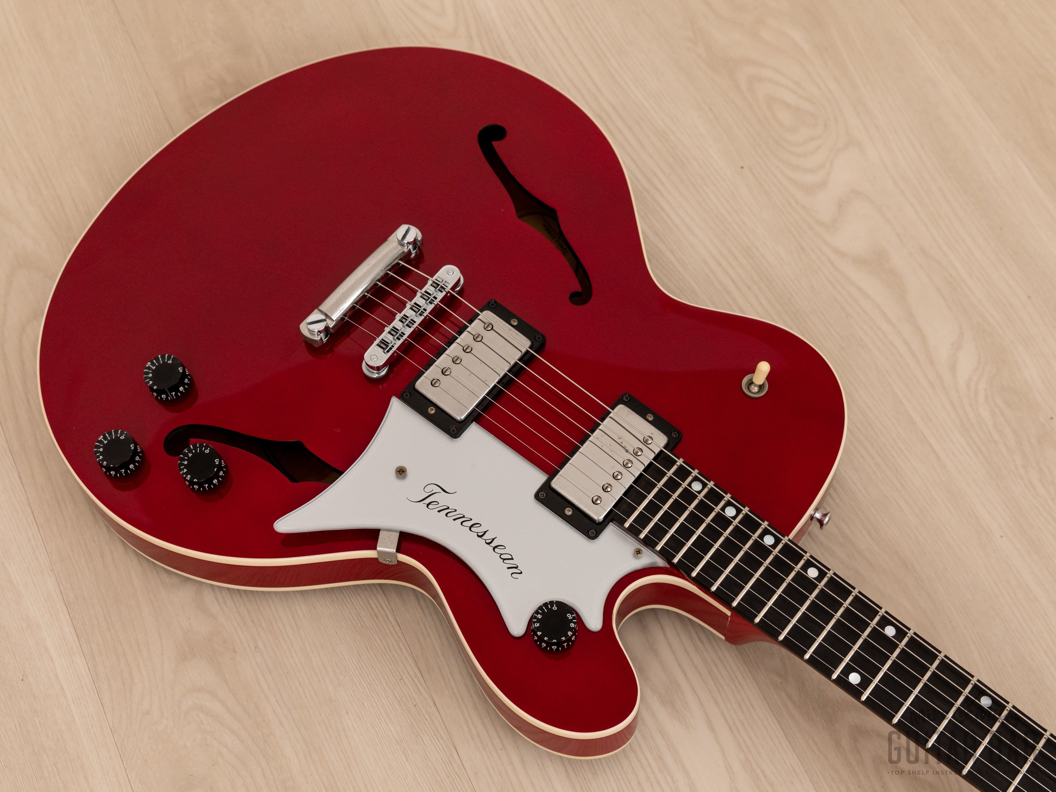 1990 Gibson Chet Atkins Tennessean Semi-Hollow Guitar Wine Red Near-Mint w/ Case & Tags, Yamano