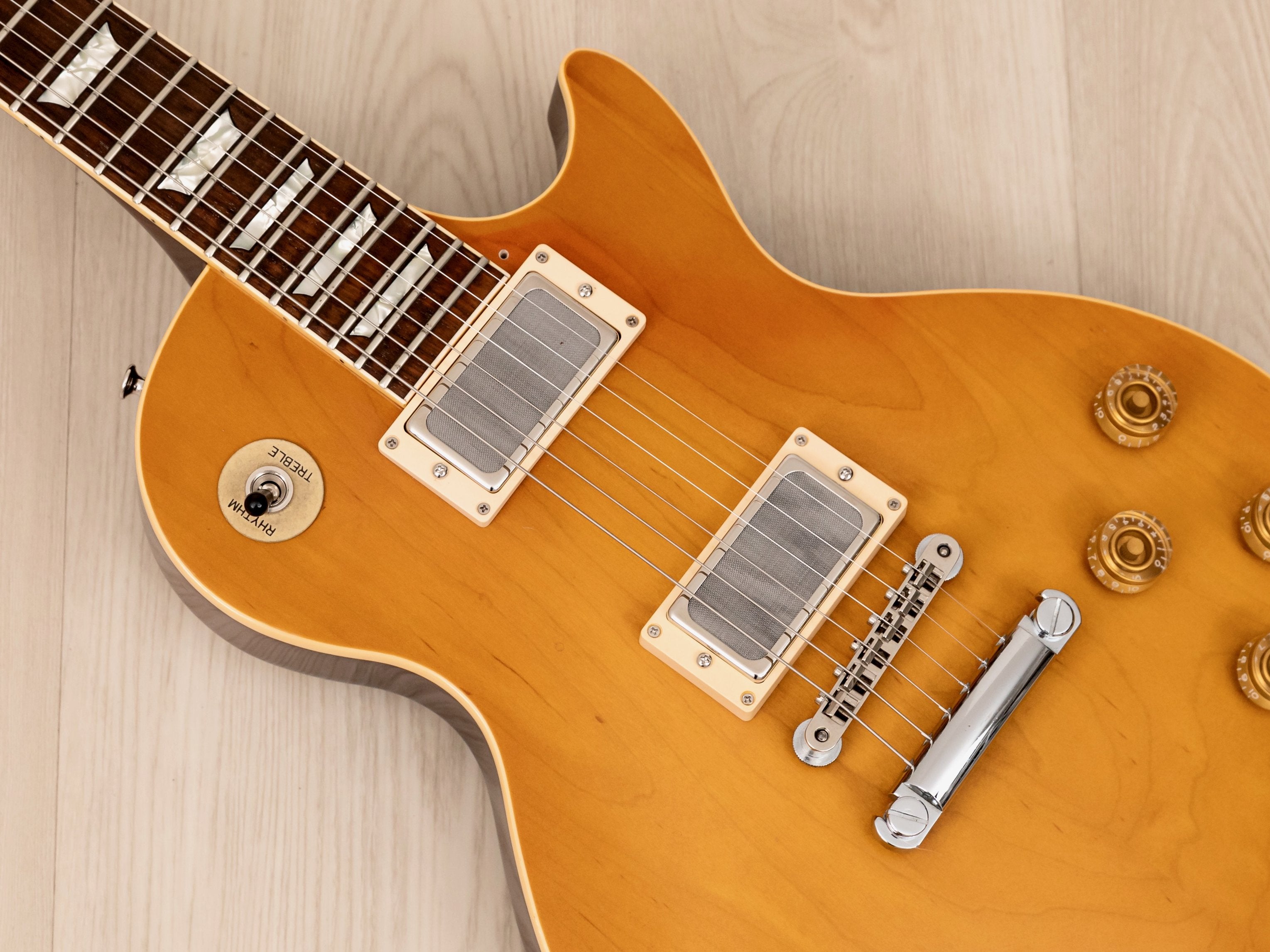 1994 Orville Les Paul Standard LPS-75 Trans Amber, Gibson-Licensed w/ Lambertones & USA Harness, Japan Fujigen