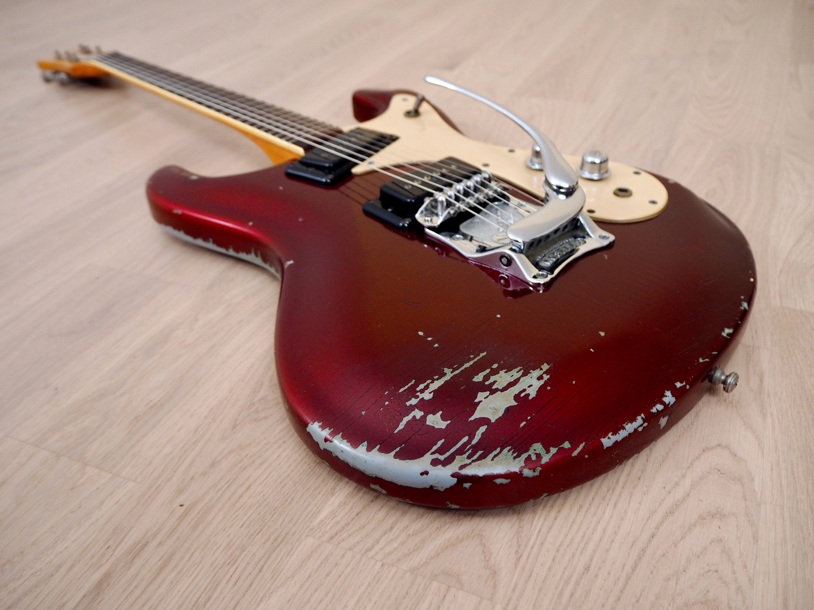 1978 Mosrite Ventures Model Mark I Vintage Electric Guitar, Candy Apple Red, USA-Made