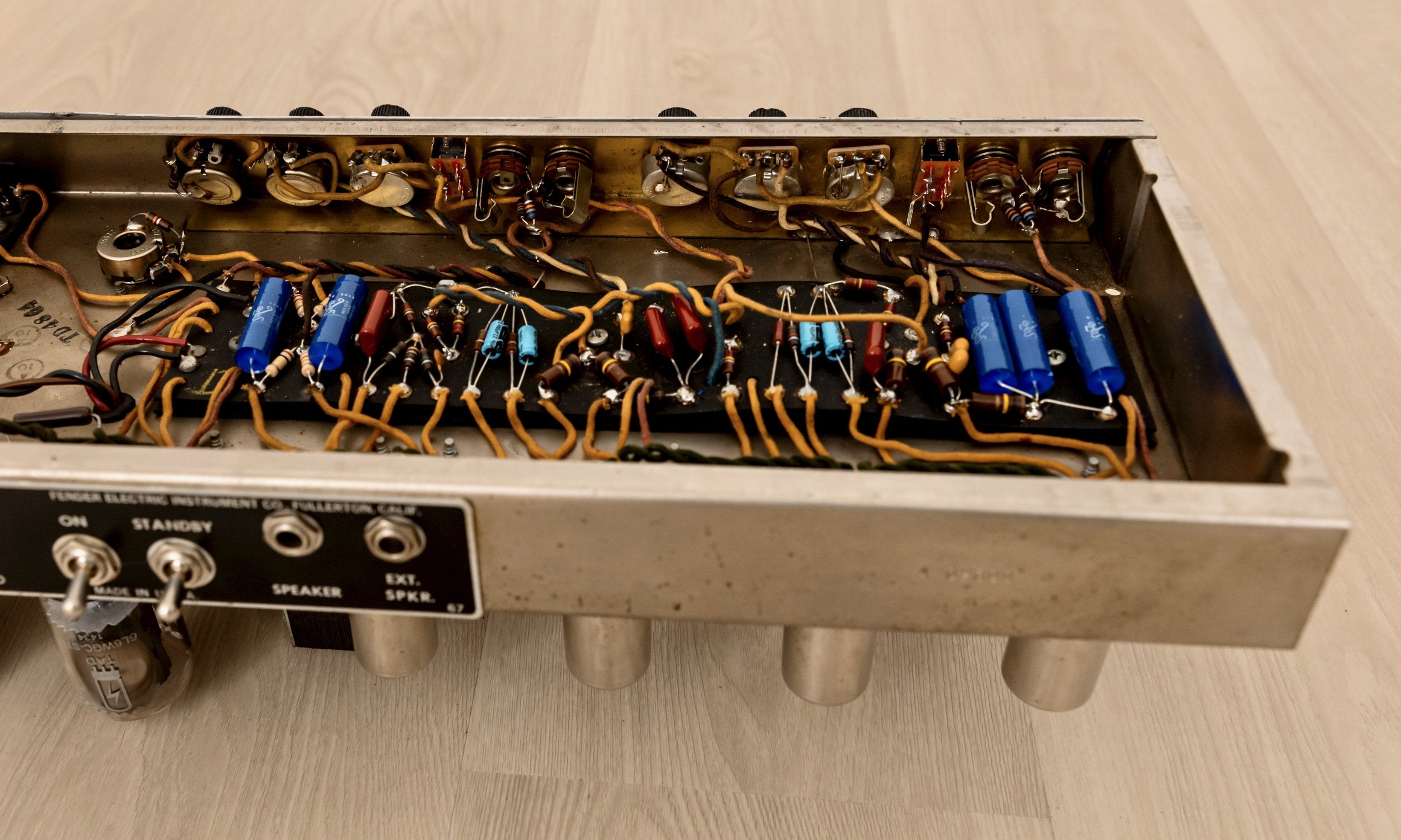 1964 Fender Bassman Black Panel Blonde Pre-CBS Tube Amp Head, AA864 Circuit, Rare Variant