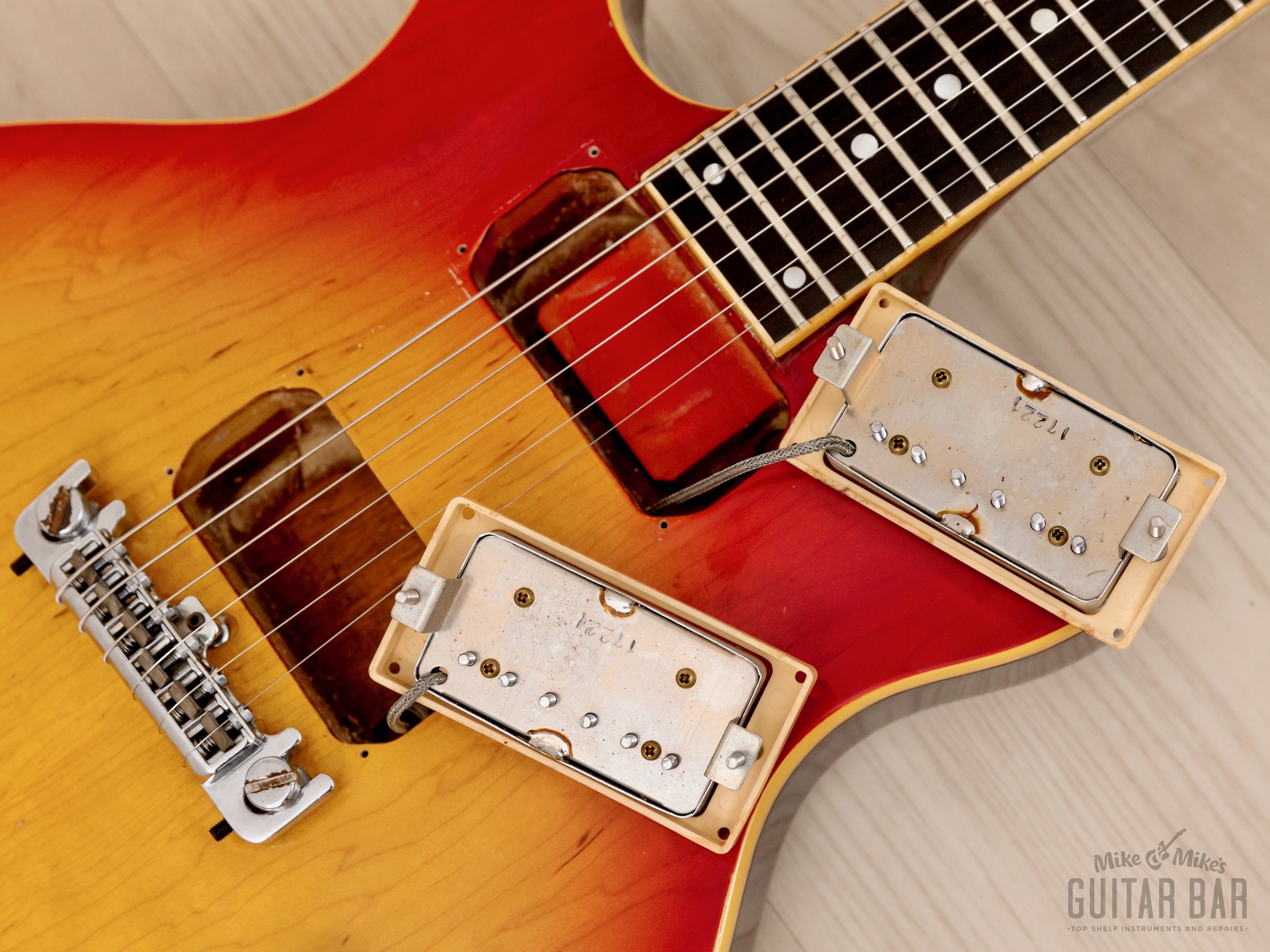 1977 Greco MR800 Mick Ralphs Signature Vintage Double Cutaway Guitar w/ Maxon U-2000 & Case, Japan Fujigen