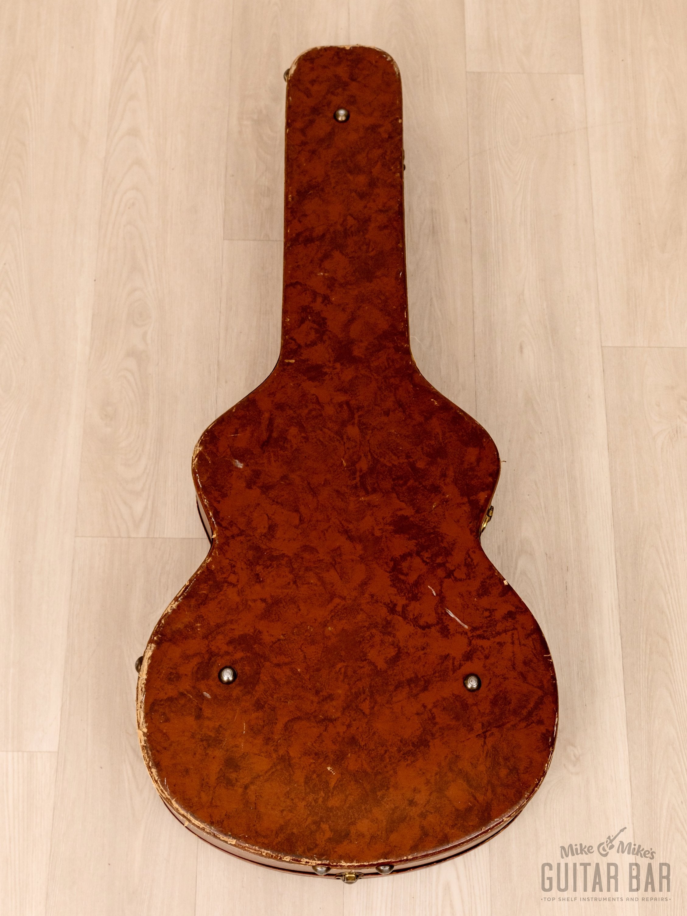 1950s Lifton Brown Vintage Hardshell Case for Gibson & Epiphone Archtop Hollowbody Jumbo, 17