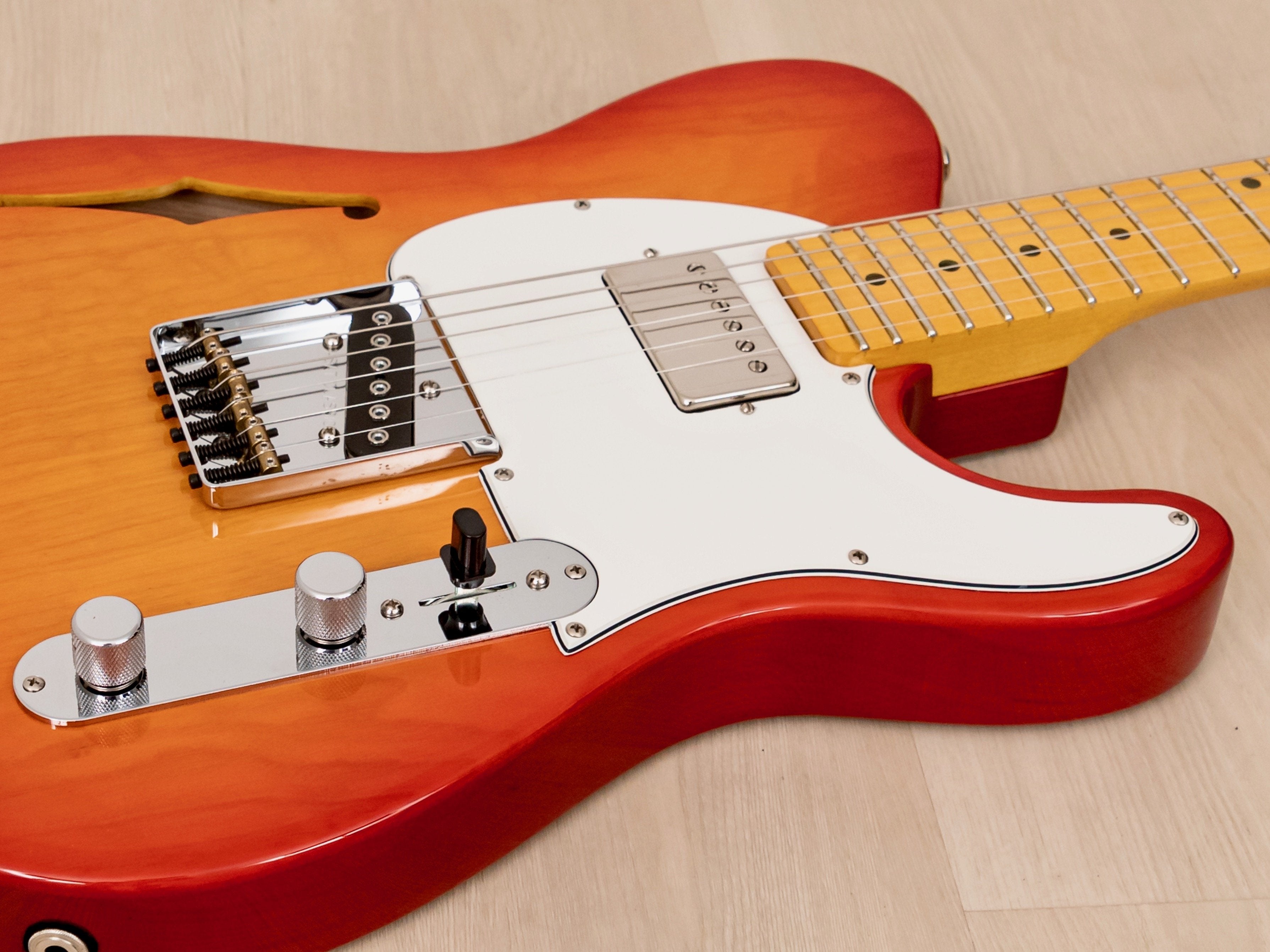 2008 G&L ASAT Classic Bluesboy Semi-Hollow Cherry Sunburst w/ Case, Tags, COA
