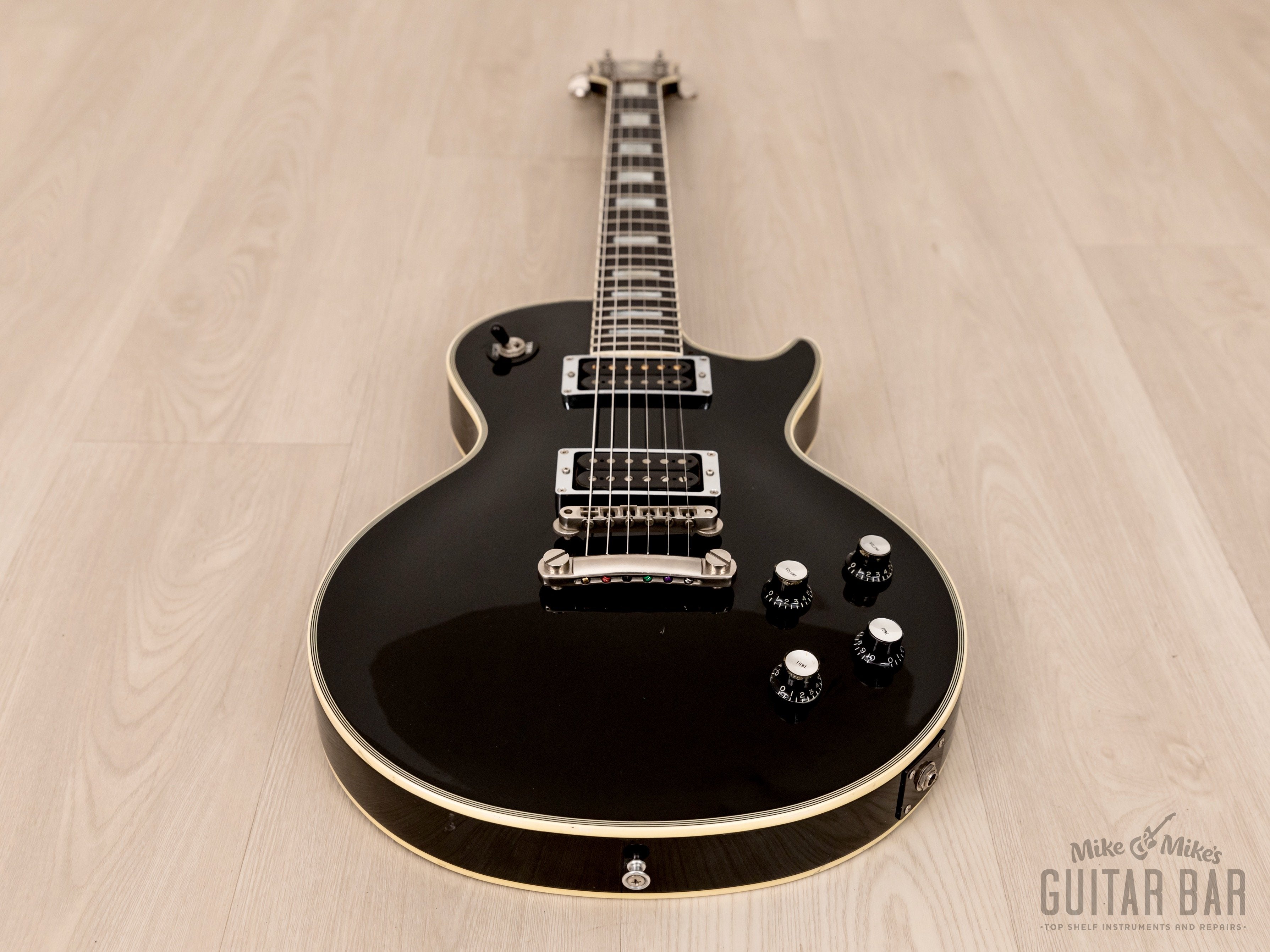 1984 Greco Mint Collection JS55 John Sykes Custom Black Beauty Vintage Guitar Ebony, Japan Fujigen