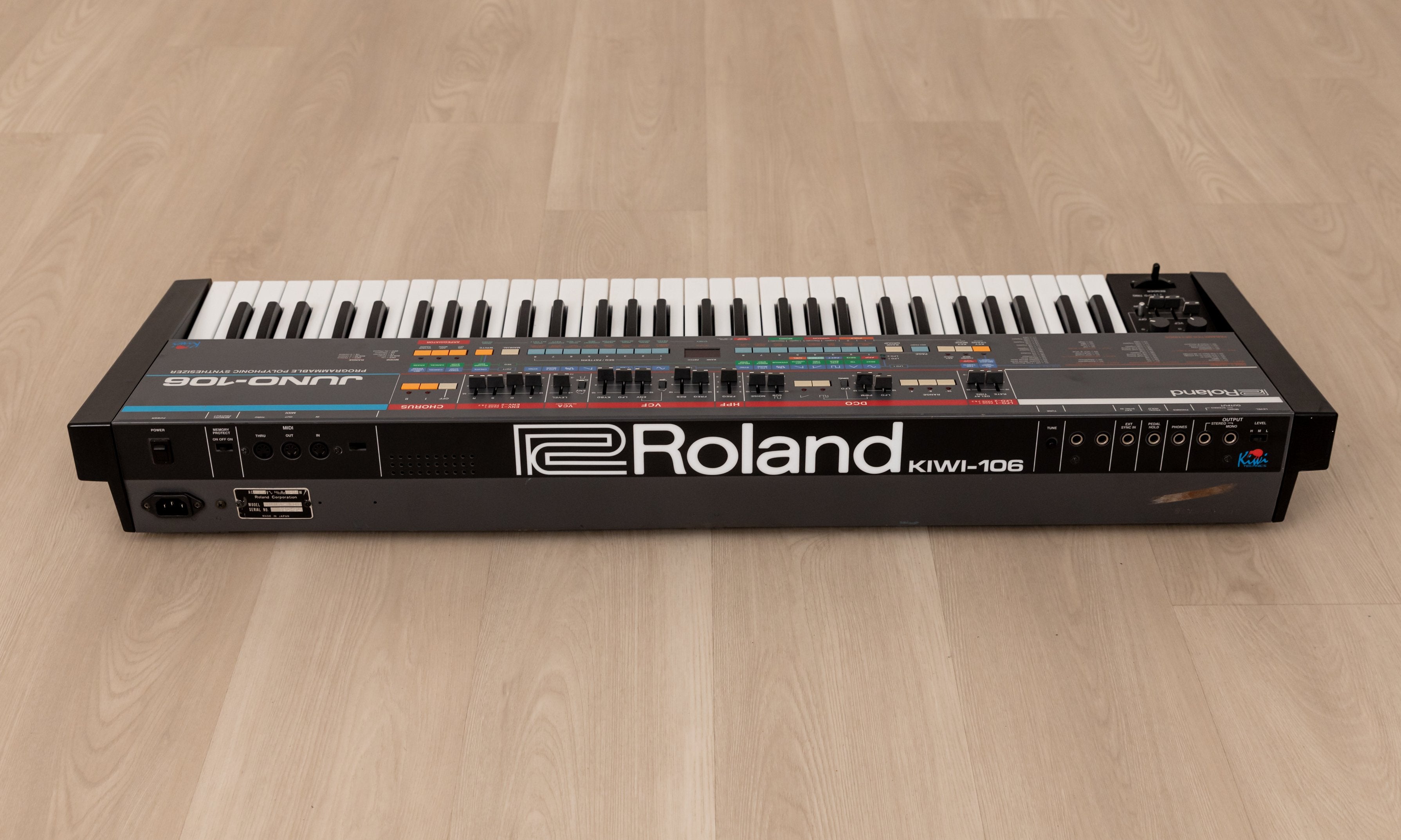 1980s Roland Juno 106 Kiwi Upgrade Vintage Analog Synthesizer, Serviced