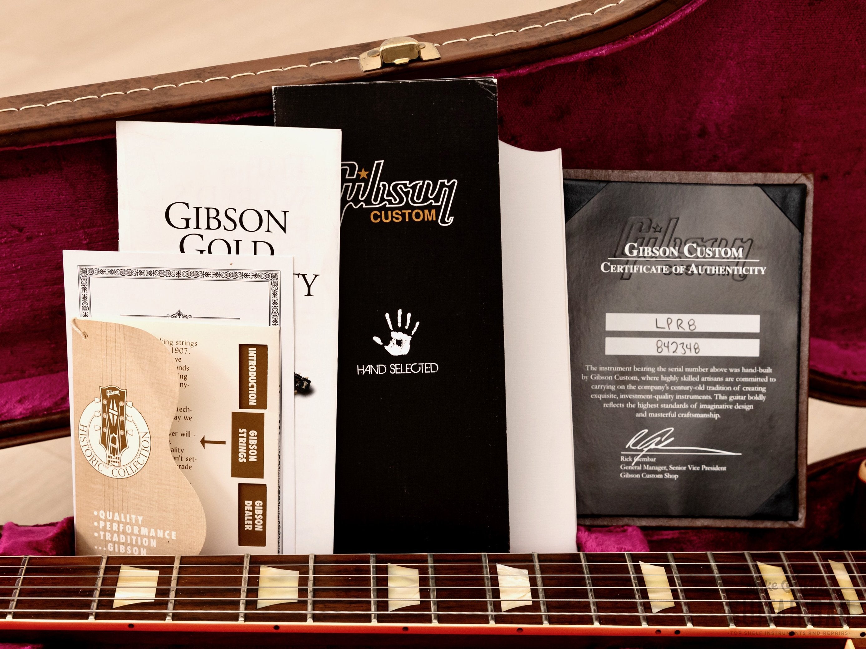 2014 Gibson Custom Shop Historic 1958 Les Paul Standard R8 Hand-Selected Yamano w/ Case, Tags & COA