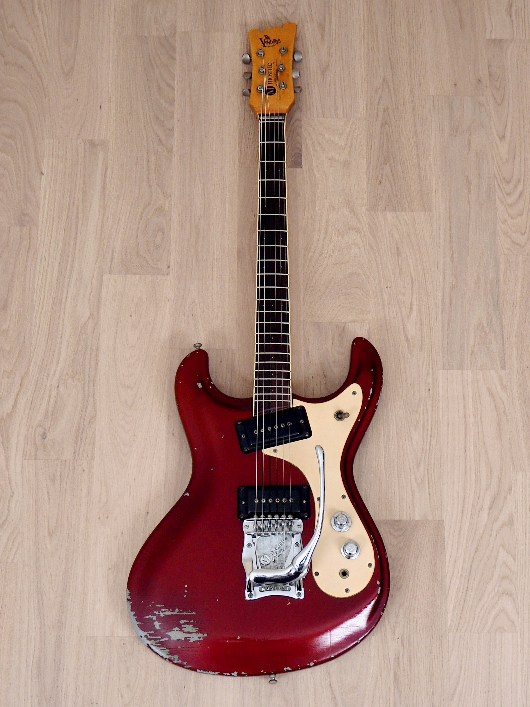 1978 Mosrite Ventures Model Mark I Vintage Electric Guitar, Candy Apple Red, USA-Made