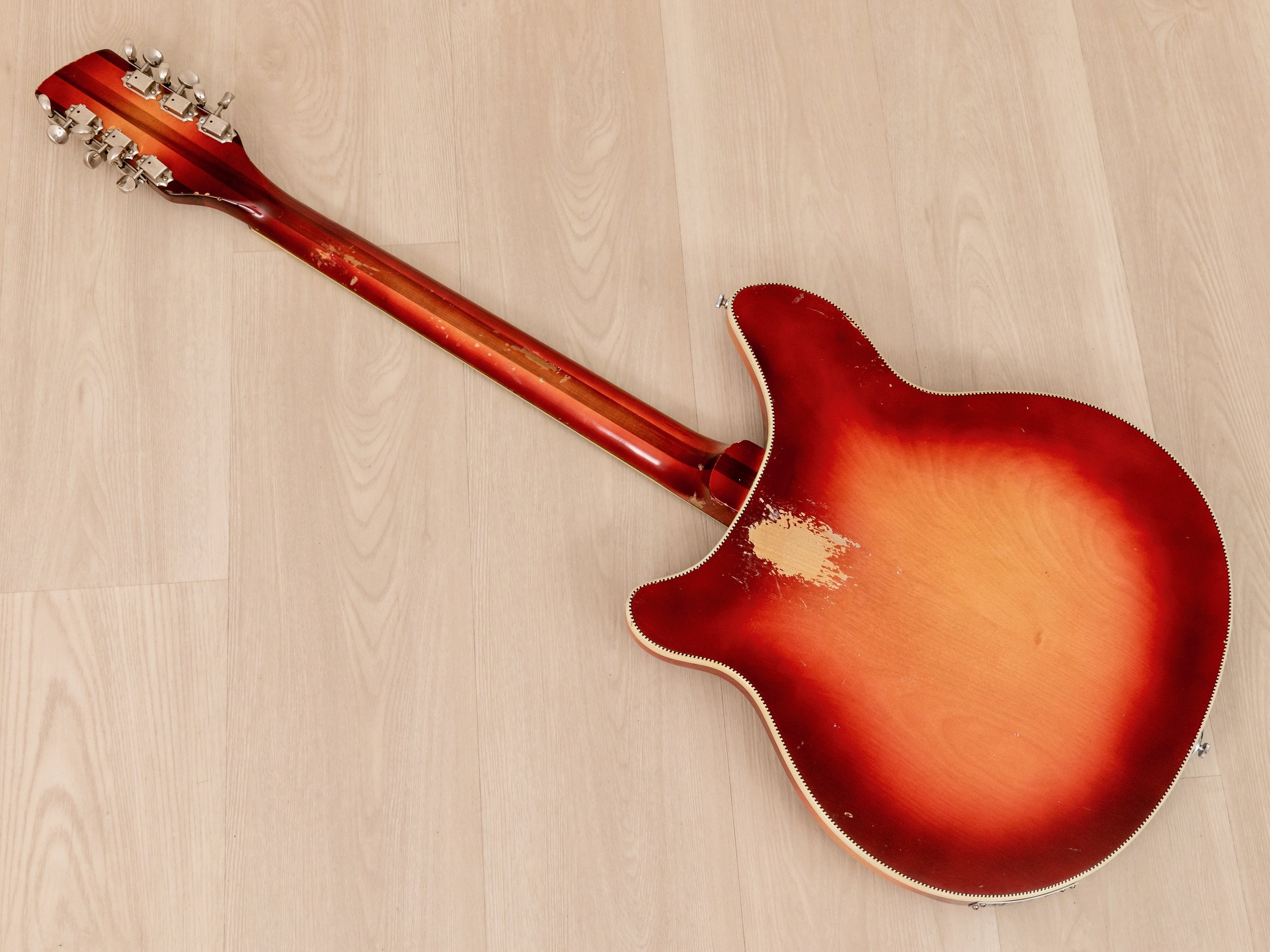 1965 Rickenbacker 360/12 Vintage Semi-Hollow 12 String Guitar Fireglo w/ Toaster Pickups, Case