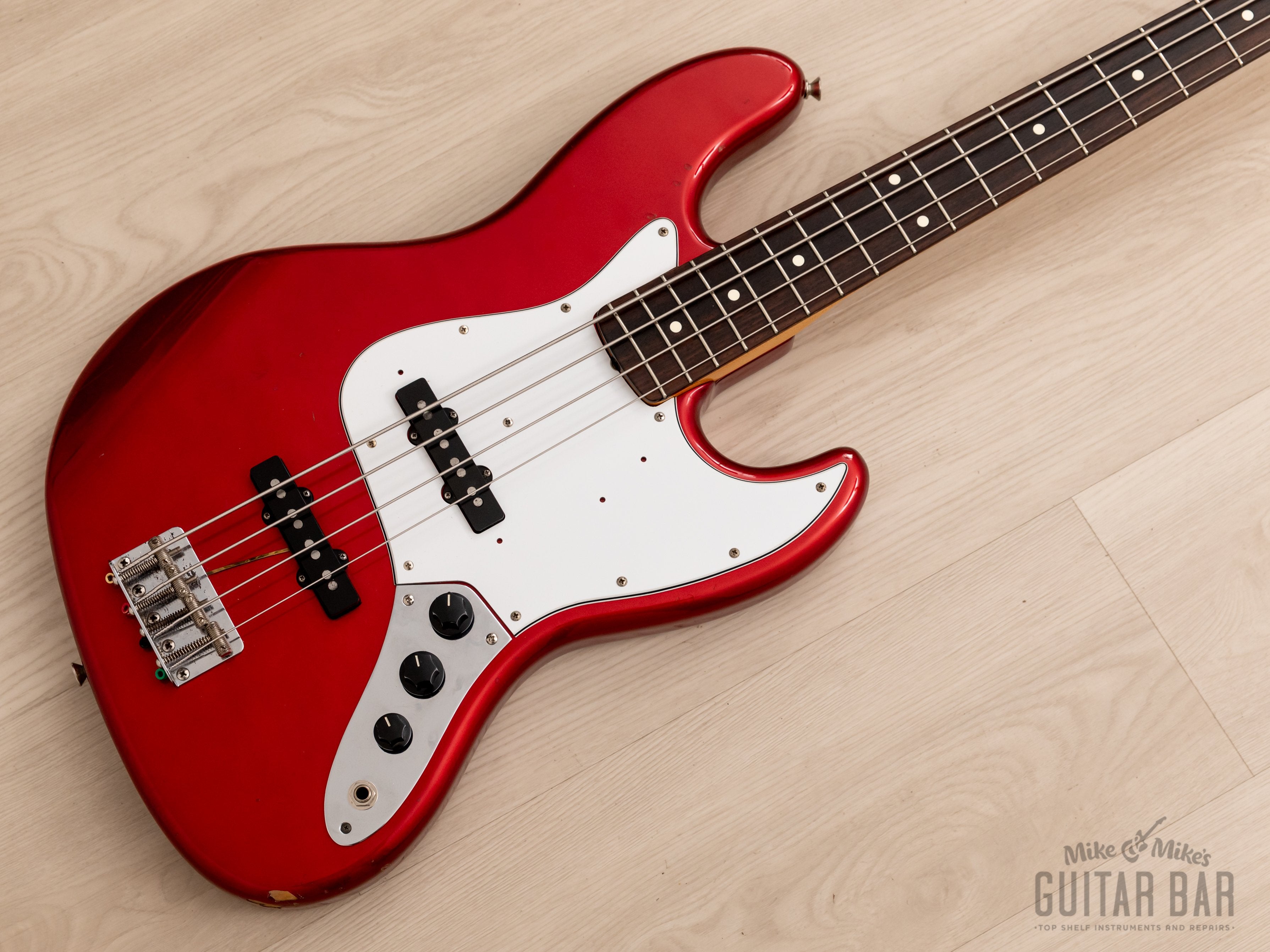 1983 Fender JV Jazz Bass ‘62 Vintage Reissue JB62-75 Candy Apple Red, Japan  MIJ Fujigen