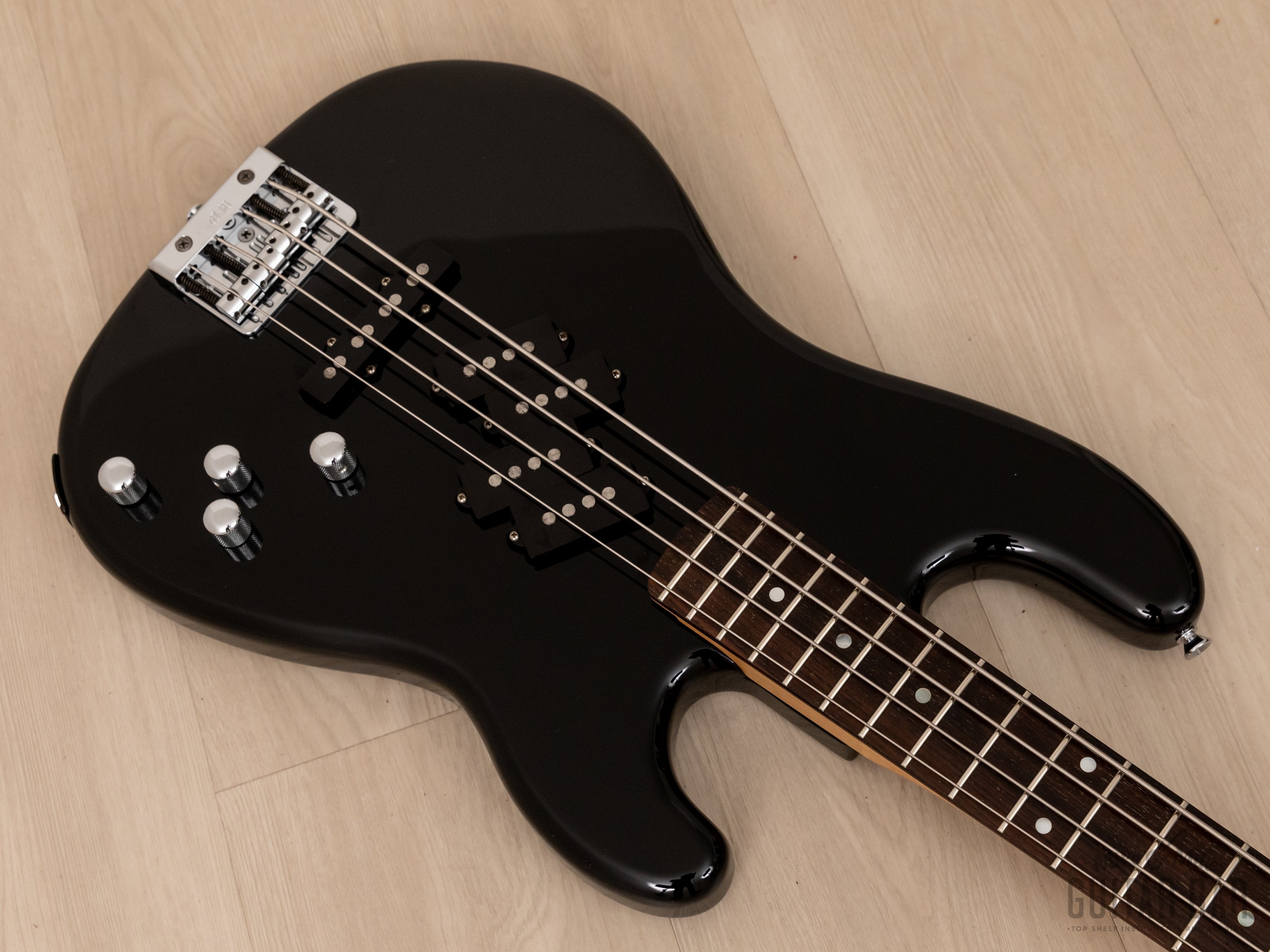 1985 ESP PPJ-160 Yamashita Model PJ Bass Black w/ Active Electronics & Case, Japan