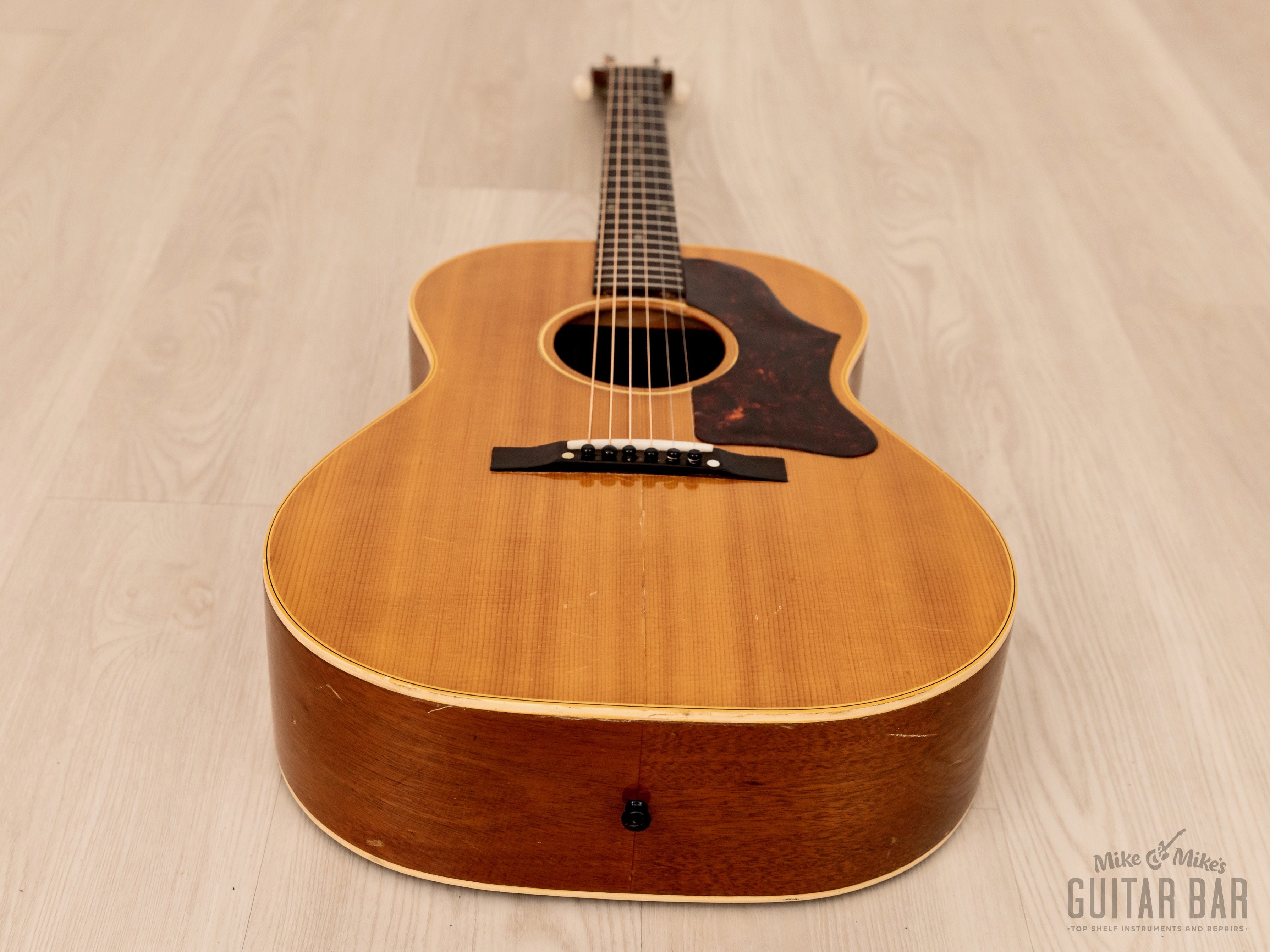 1957 Gibson LG-3 Vintage Acoustic Guitar X-Braced Natural w/ Case, LG-2
