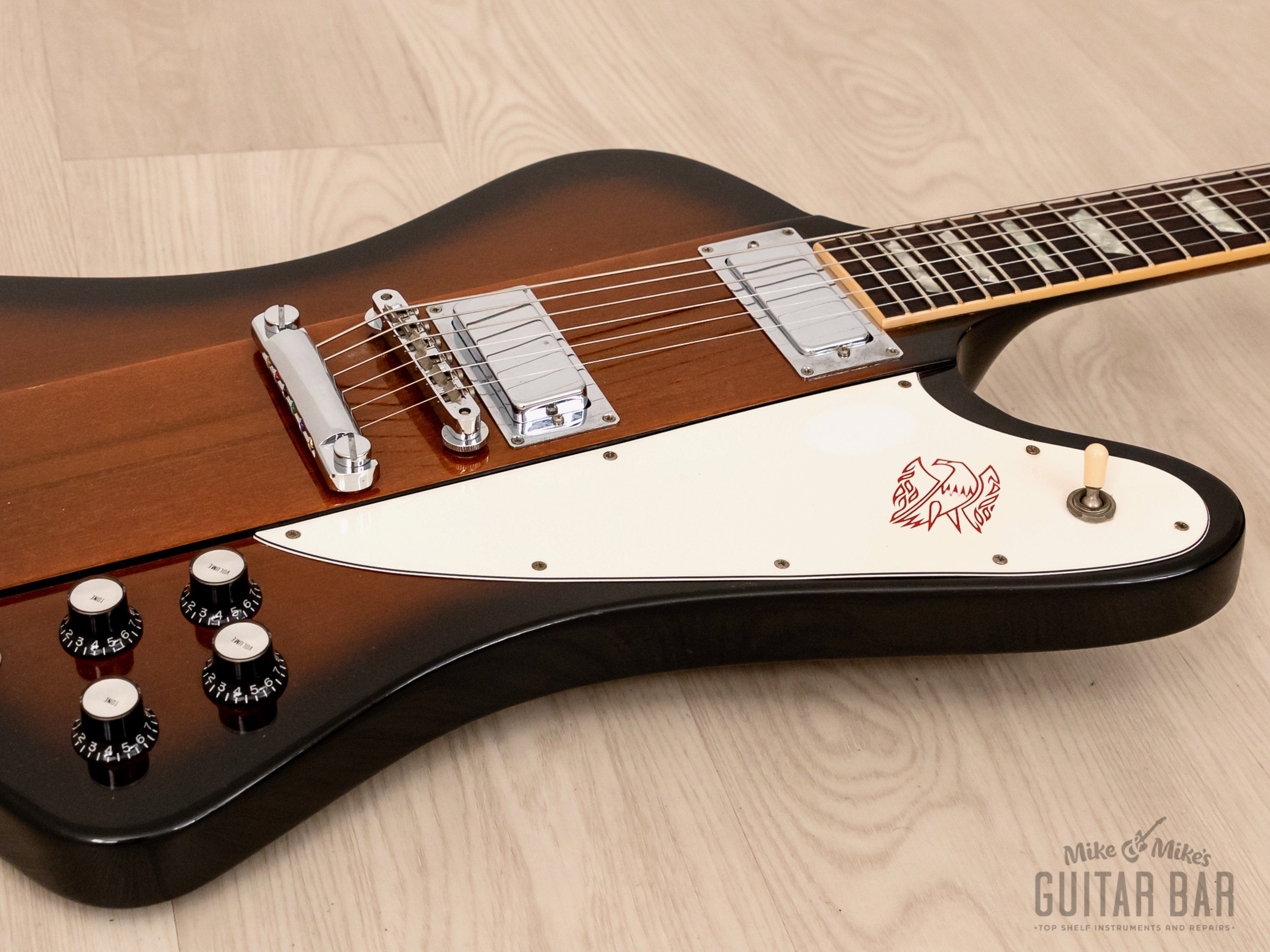 2001 Gibson Firebird V Vintage Sunburst 100% Original w/ Banjo Tuners, Case & Tags, Yamano