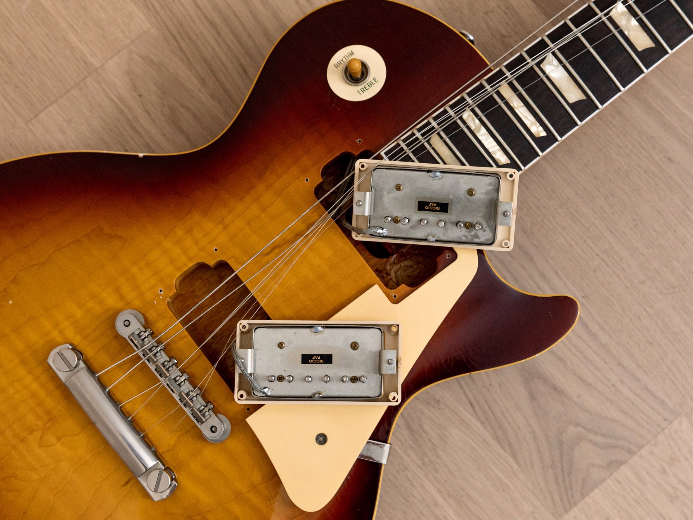 Riggio Custom Guitars Burst Standard, Dark Cherry Sunburst w/ Riggio PAFs & Case