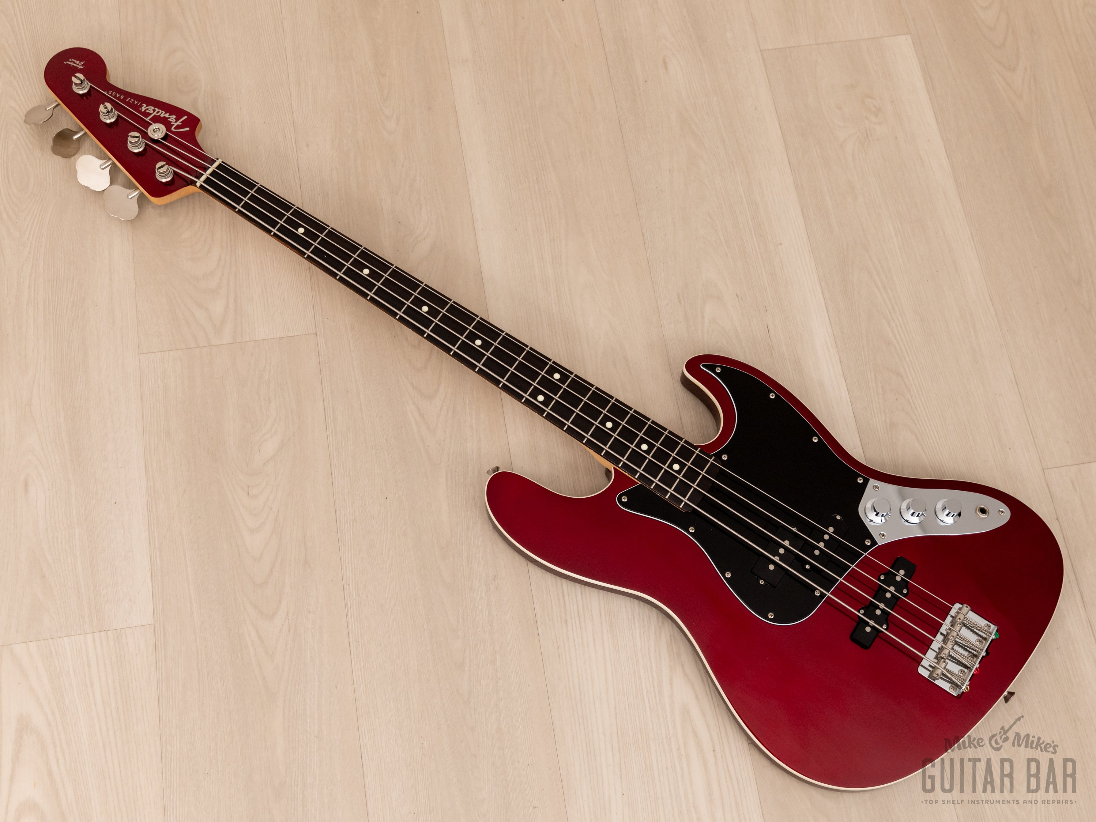2017 Fender Aerodyne Jazz Bass PJ Electric Bass Guitar Candy Apple Red, Japan MIJ