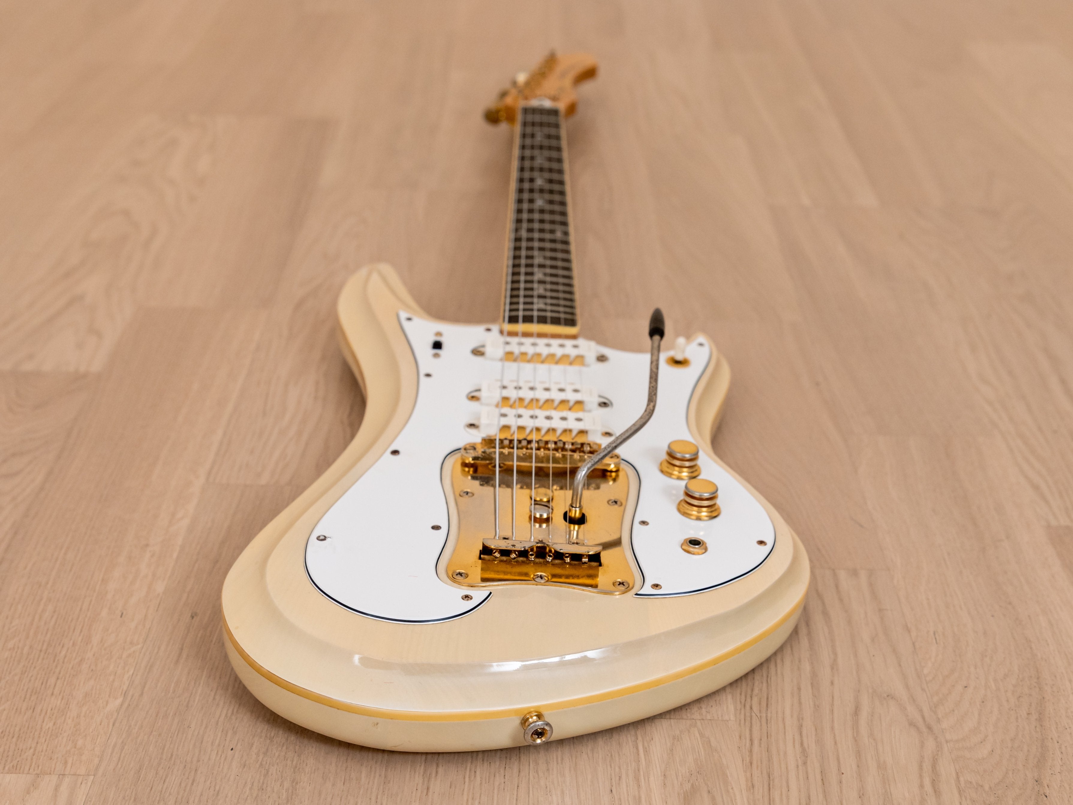 1970s Guyatone Sharp 5 LG-350T Custom Vintage Electric Guitar Blonde w/ Case, Japan