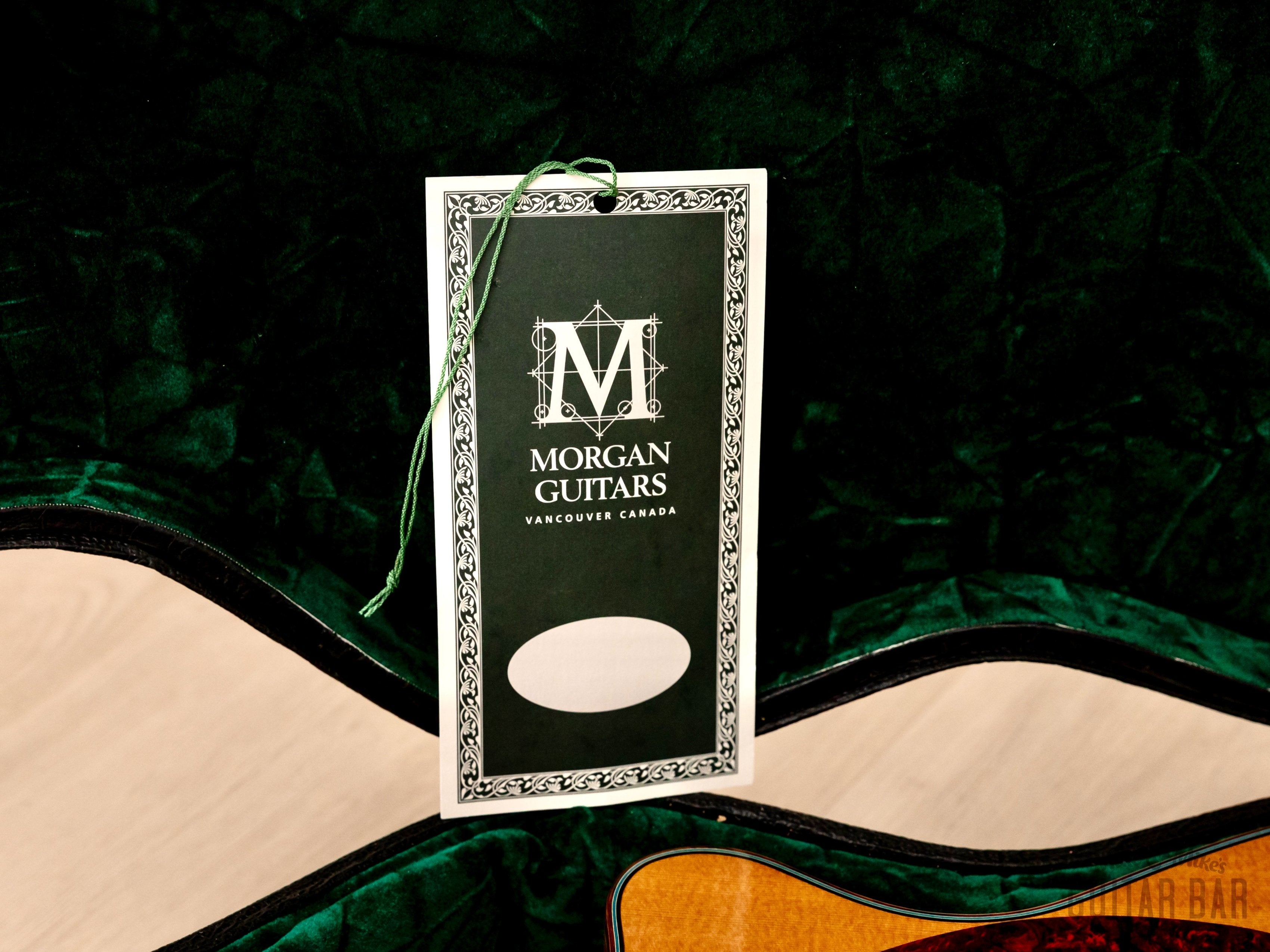 1999 Morgan OM Cutaway Orchestra Model Flame Koa Acoustic Electric Guitar w/ Case & Tag