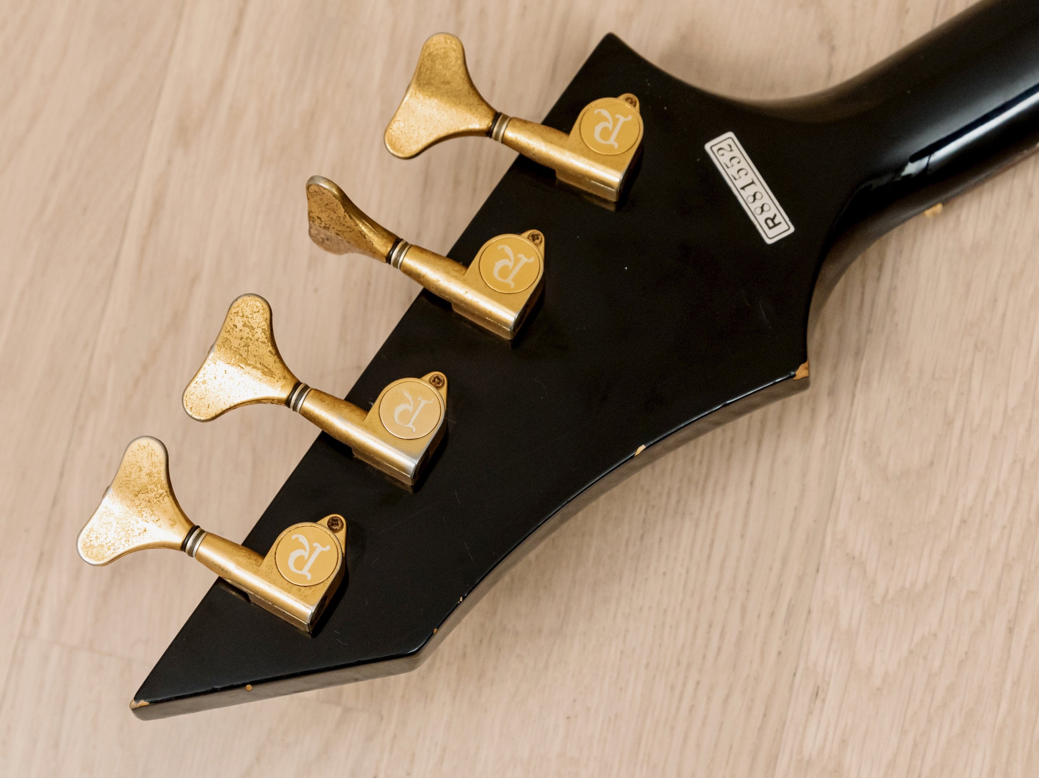 1980s BC Rich Warlock Bass WB-9987 Set Neck Vintage PJ Bass Black, Japan