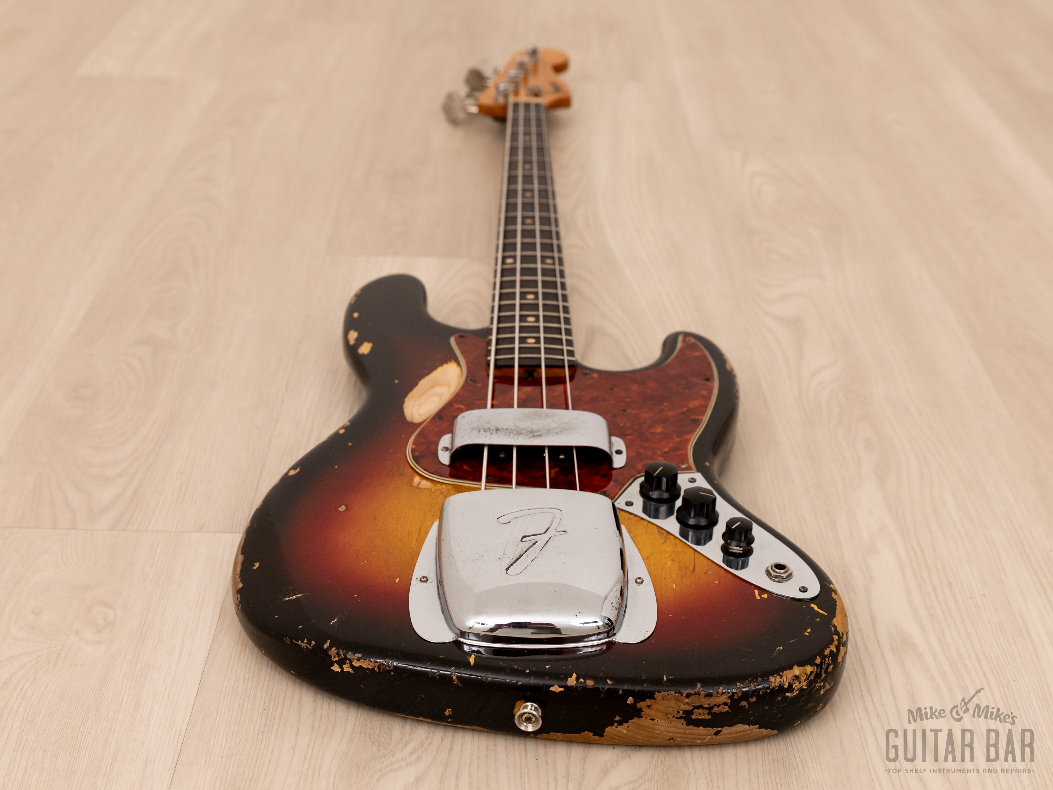 1963 Fender Jazz Bass Pre-CBS Vintage Bass Sunburst w/ Case