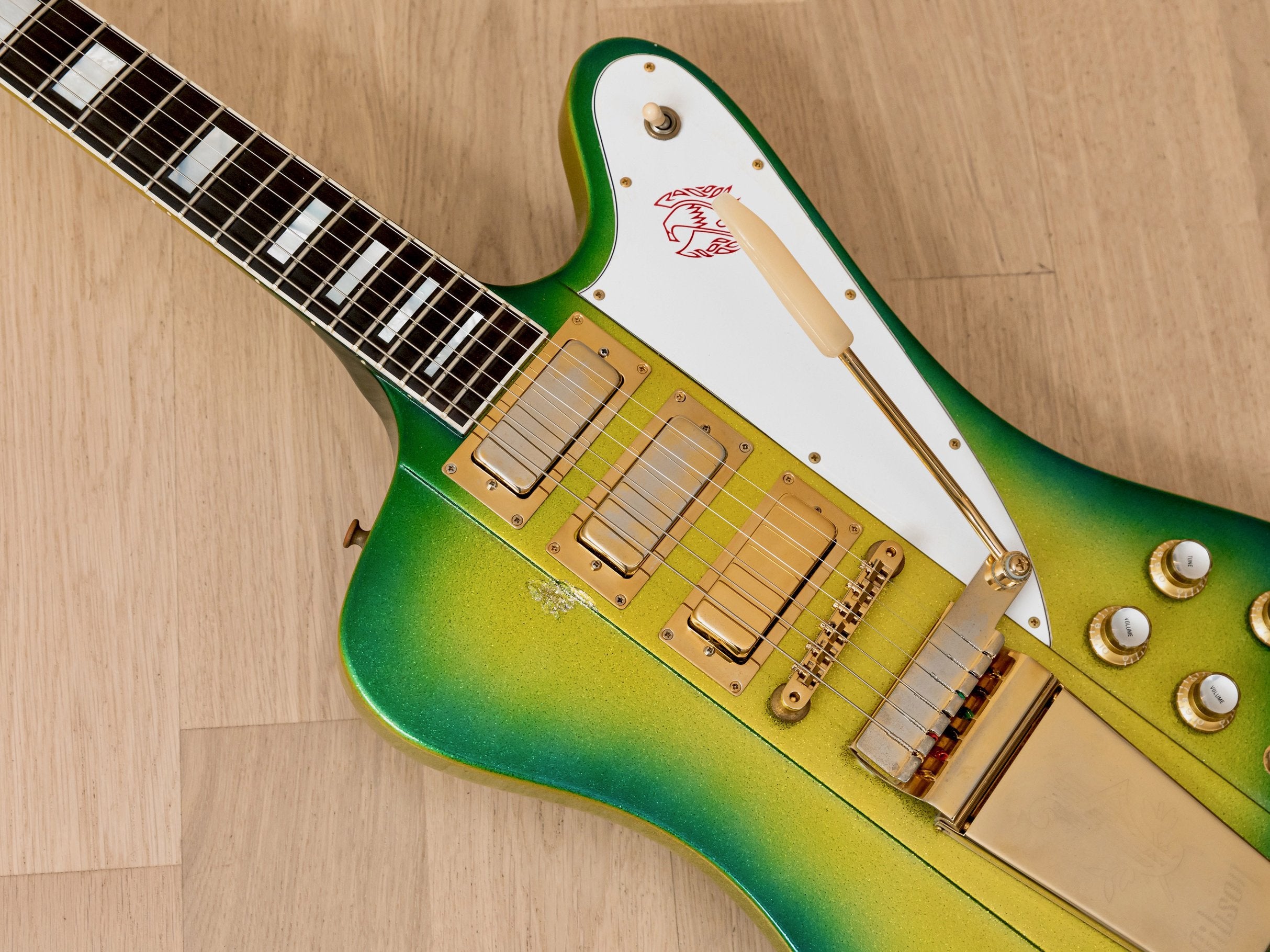 2000 Gibson Custom Shop Firebird VII Green Sparkle Burst w/ Case