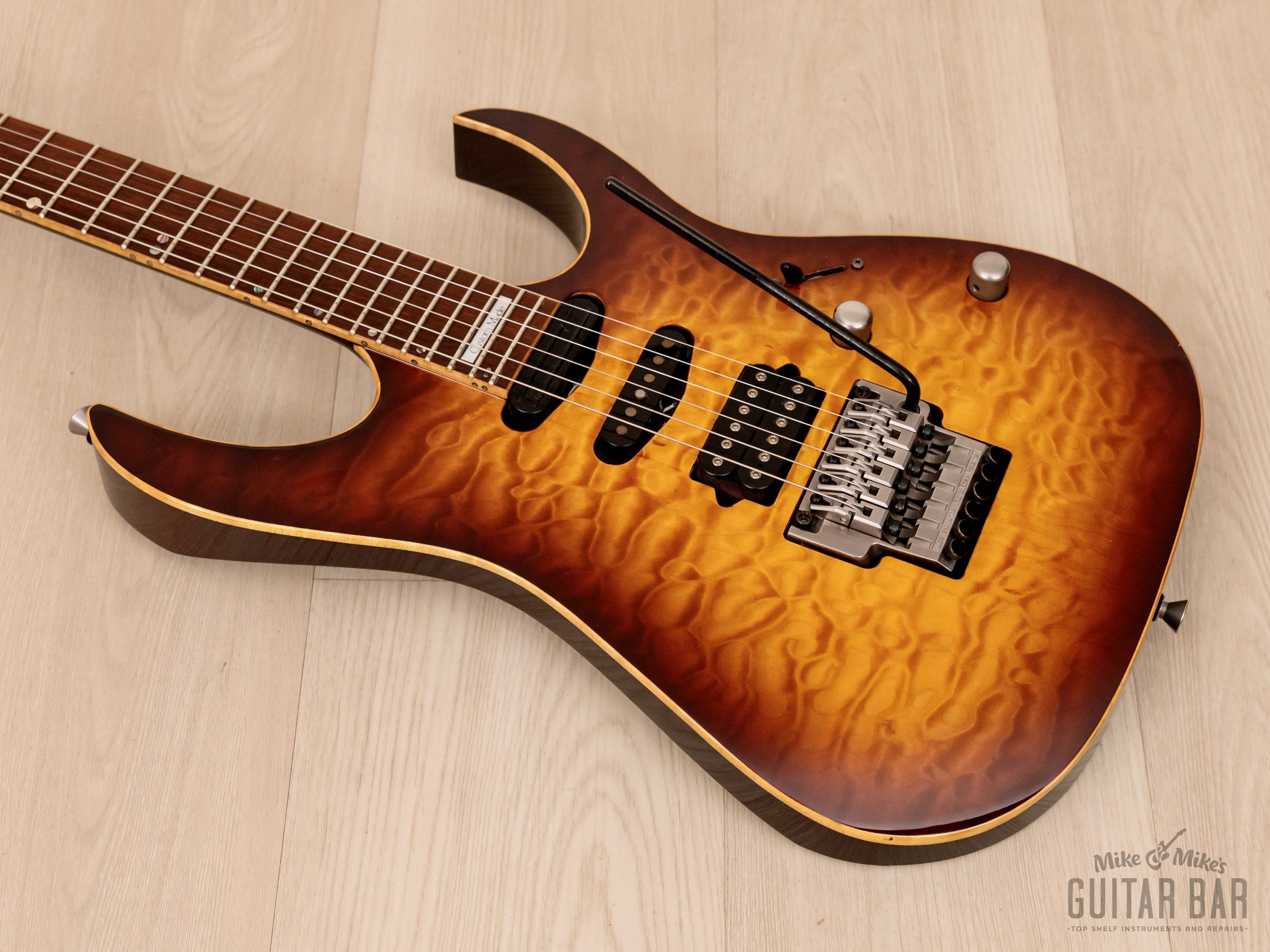 2001 Ibanez J Custom SJCRG1 Timeless Timber Spot Model AAAA Maple Top, 1 of 30 w/ Flight Case, Hangtags, COA