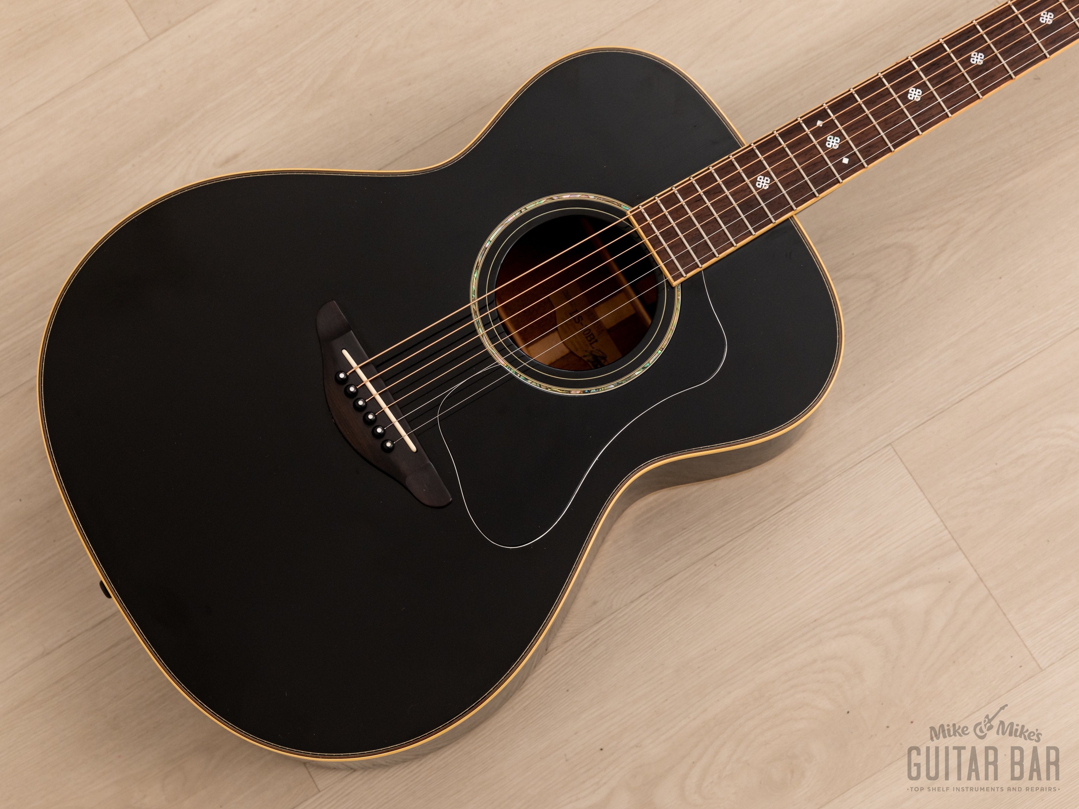 2000 Yamaha LS-10BL Acoustic Guitar Black w/ Case, Japan