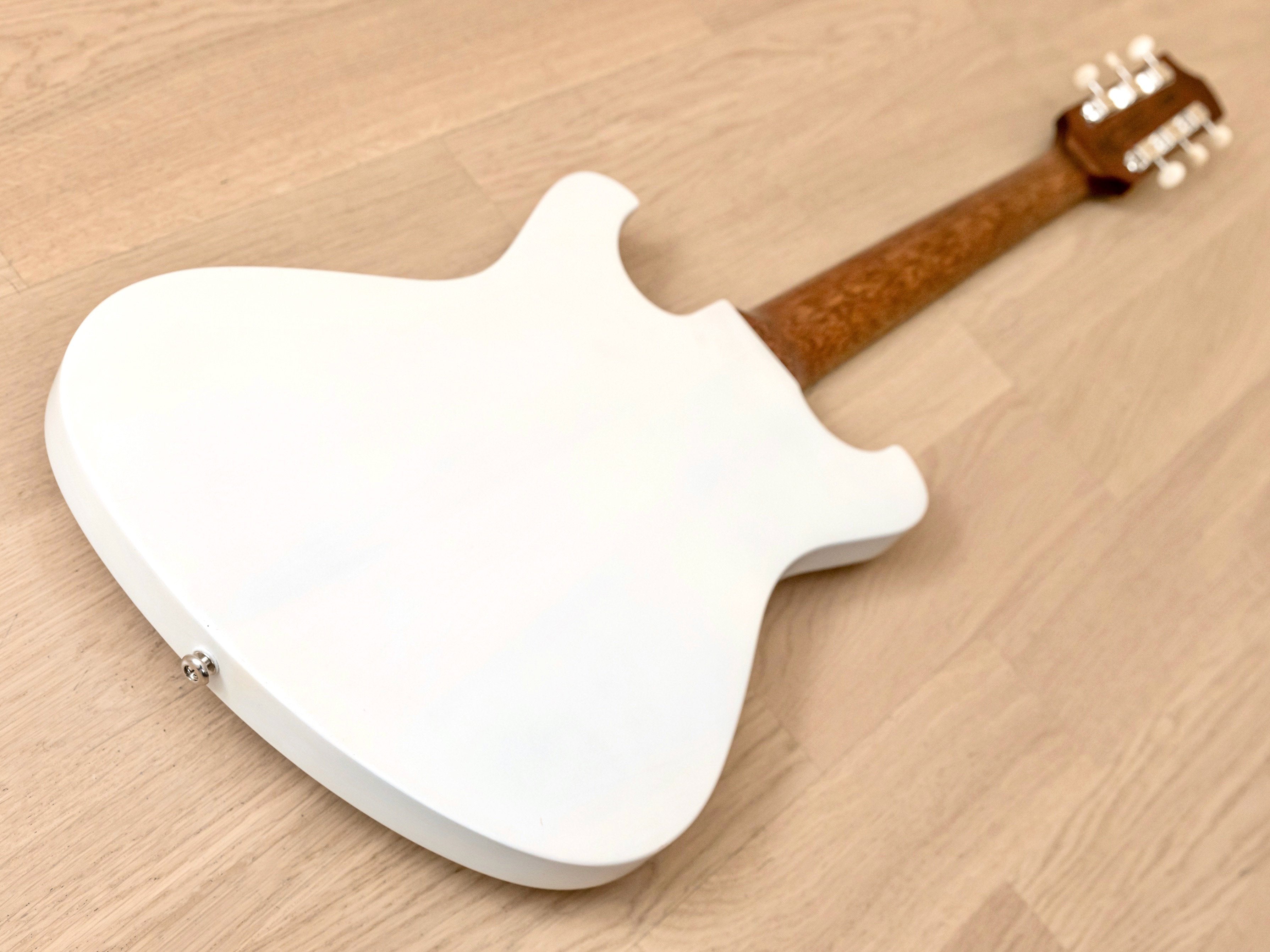 B.A. Ferguson Flyweight Shirley Electric Guitar White Satin w/ Gemini Goldfoils