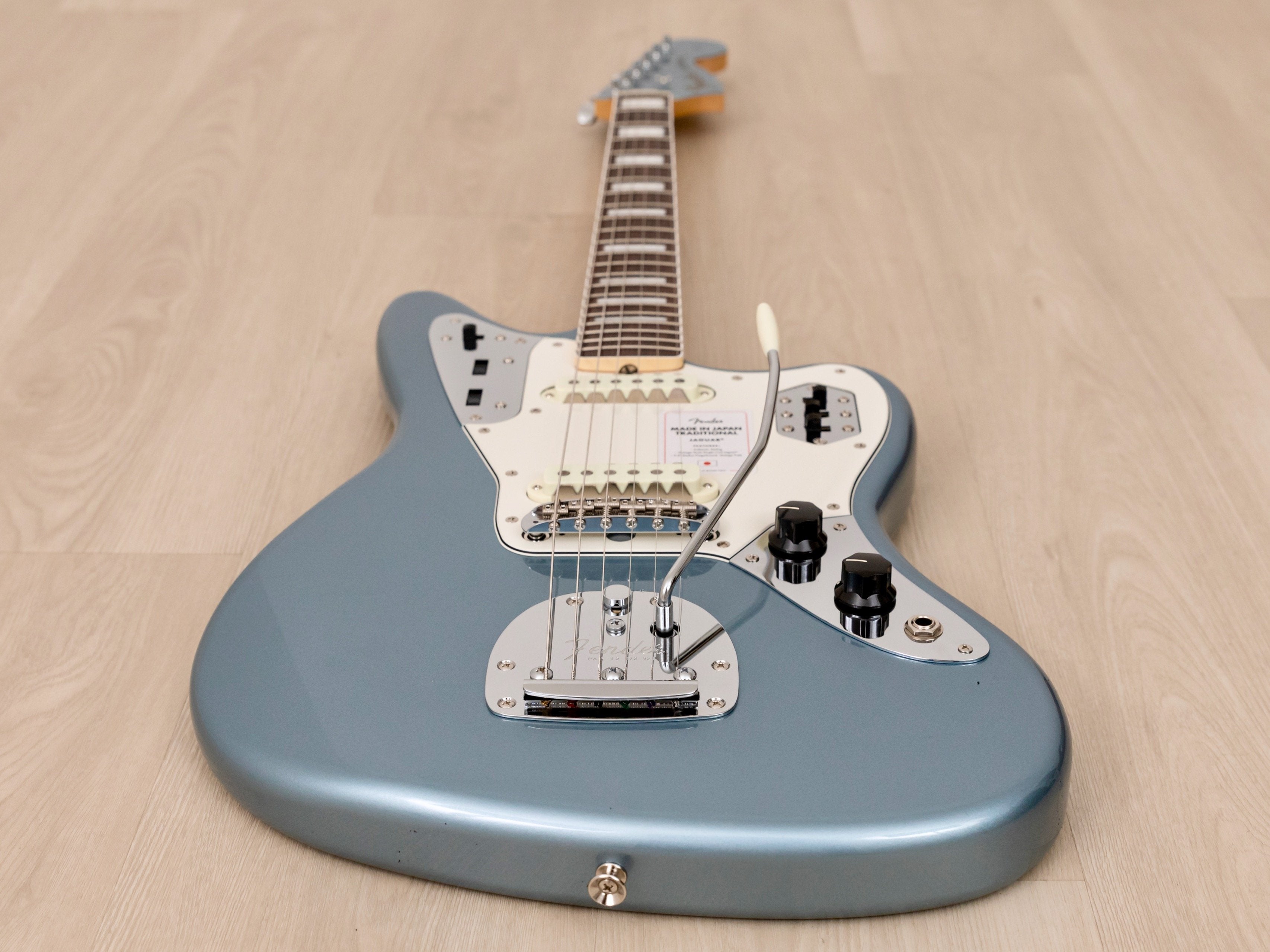 2023 Fender Traditional Late 60s Jaguar, Ice Blue Metallic w/ Headstock, Blocks & Binding, Japan MIJ