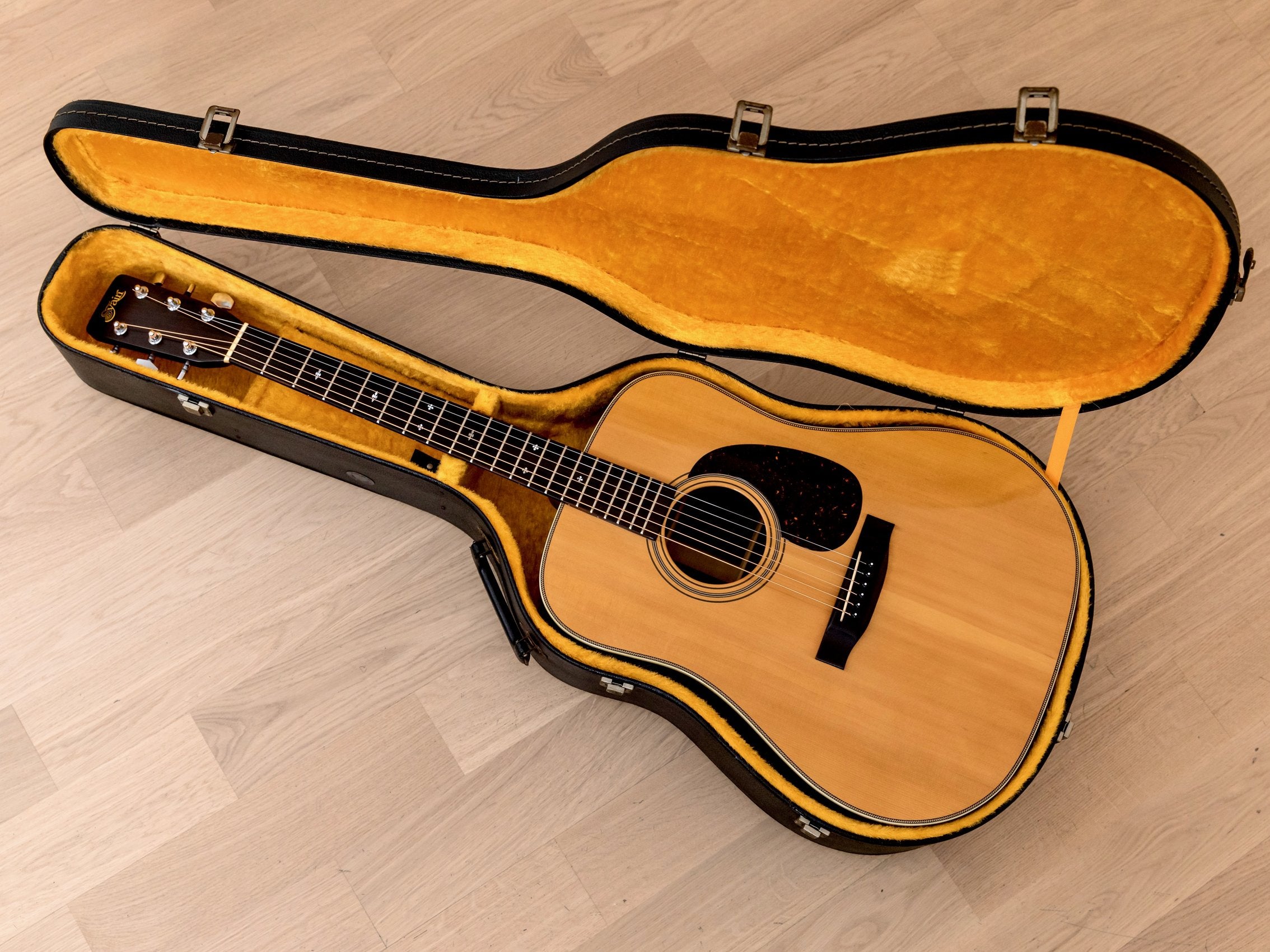 1970s S Yairi YD-402 Vintage Herringbone Dreadnought Acoustic Guitar w/ Case, Japan