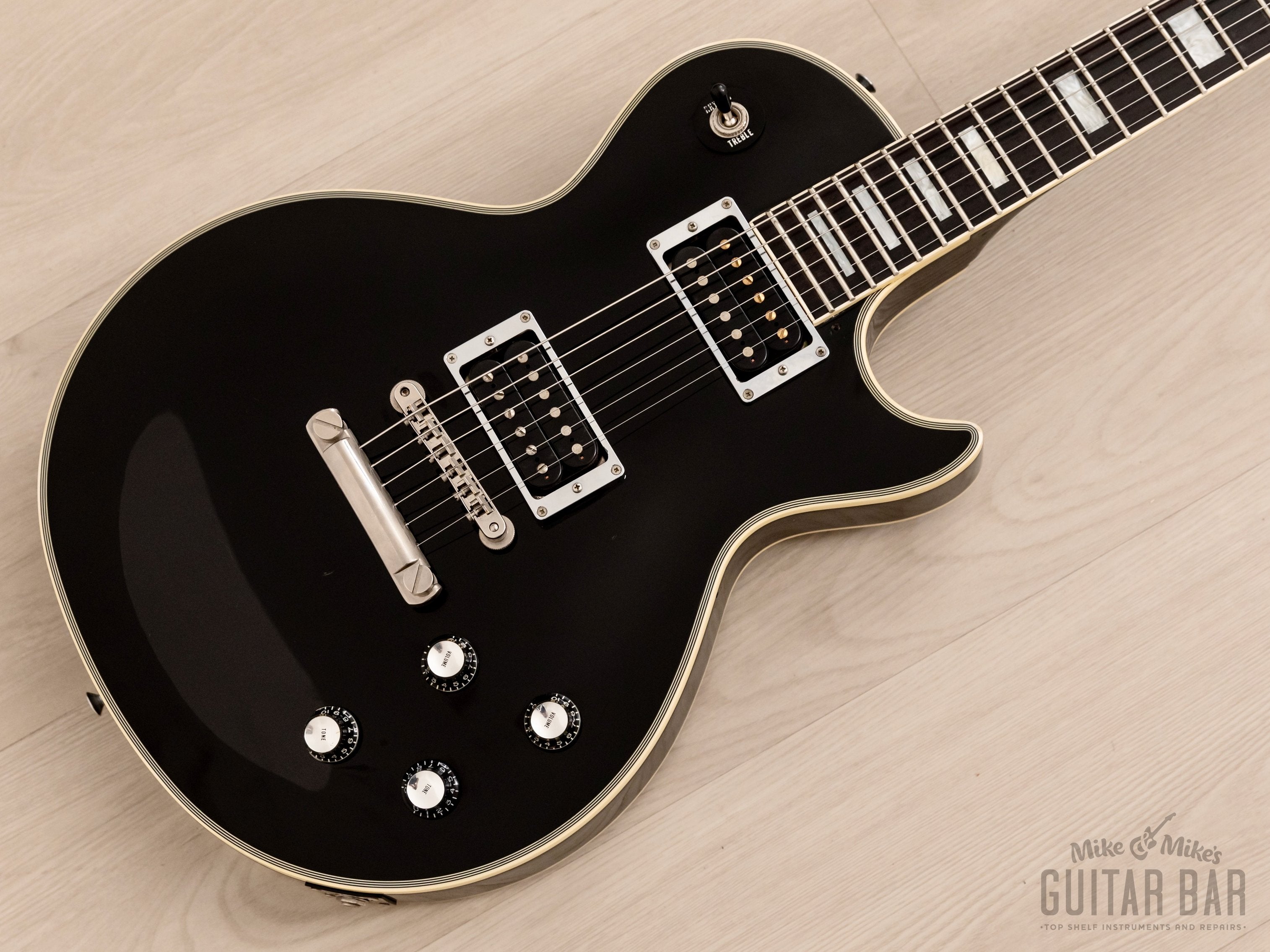 1984 Greco Mint Collection JS55 John Sykes Custom Black Beauty Vintage Guitar Ebony, Japan Fujigen