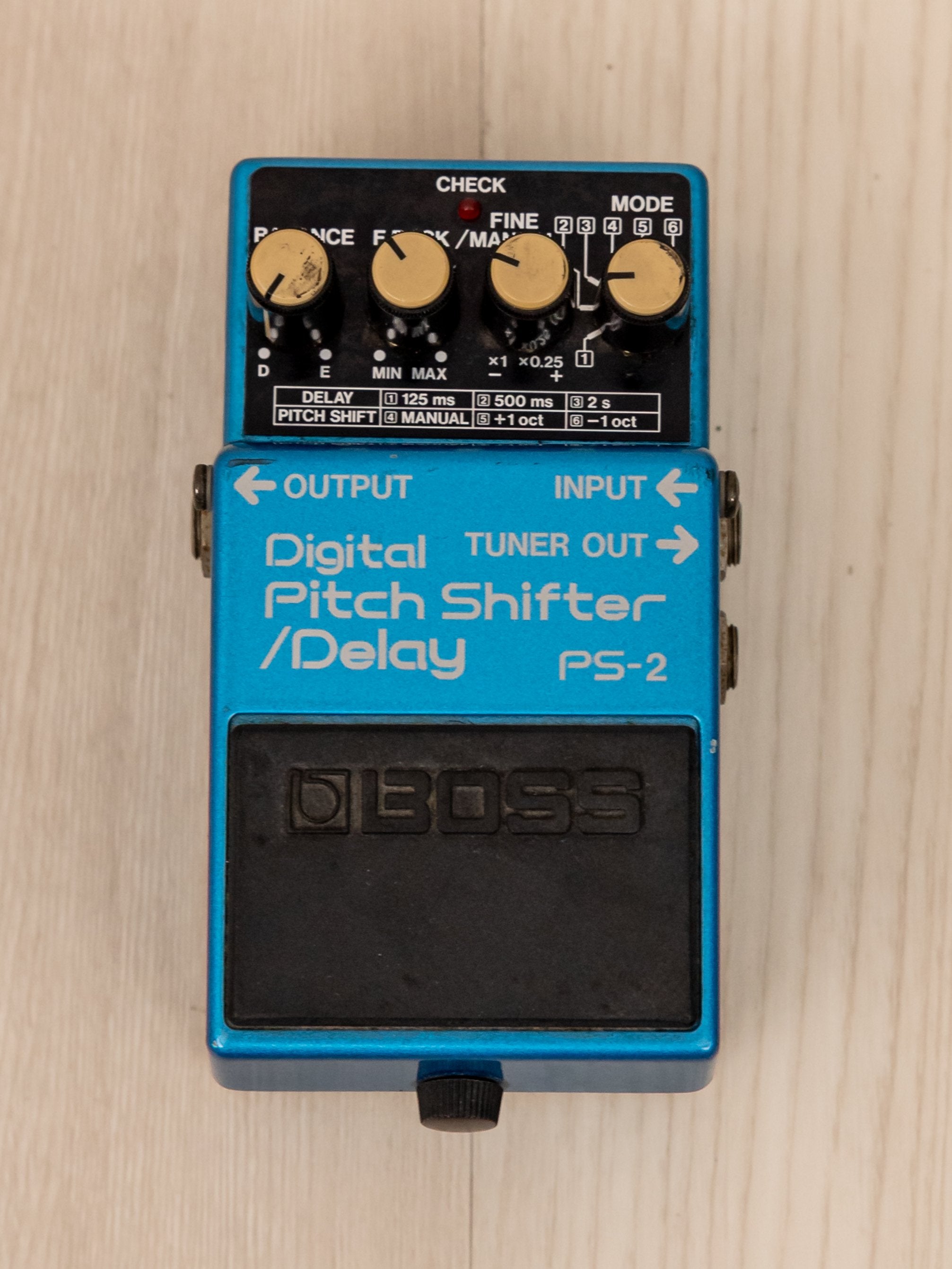 1990 Boss PS-2 Digital Pitch Shifter Delay Effects Pedal Blue