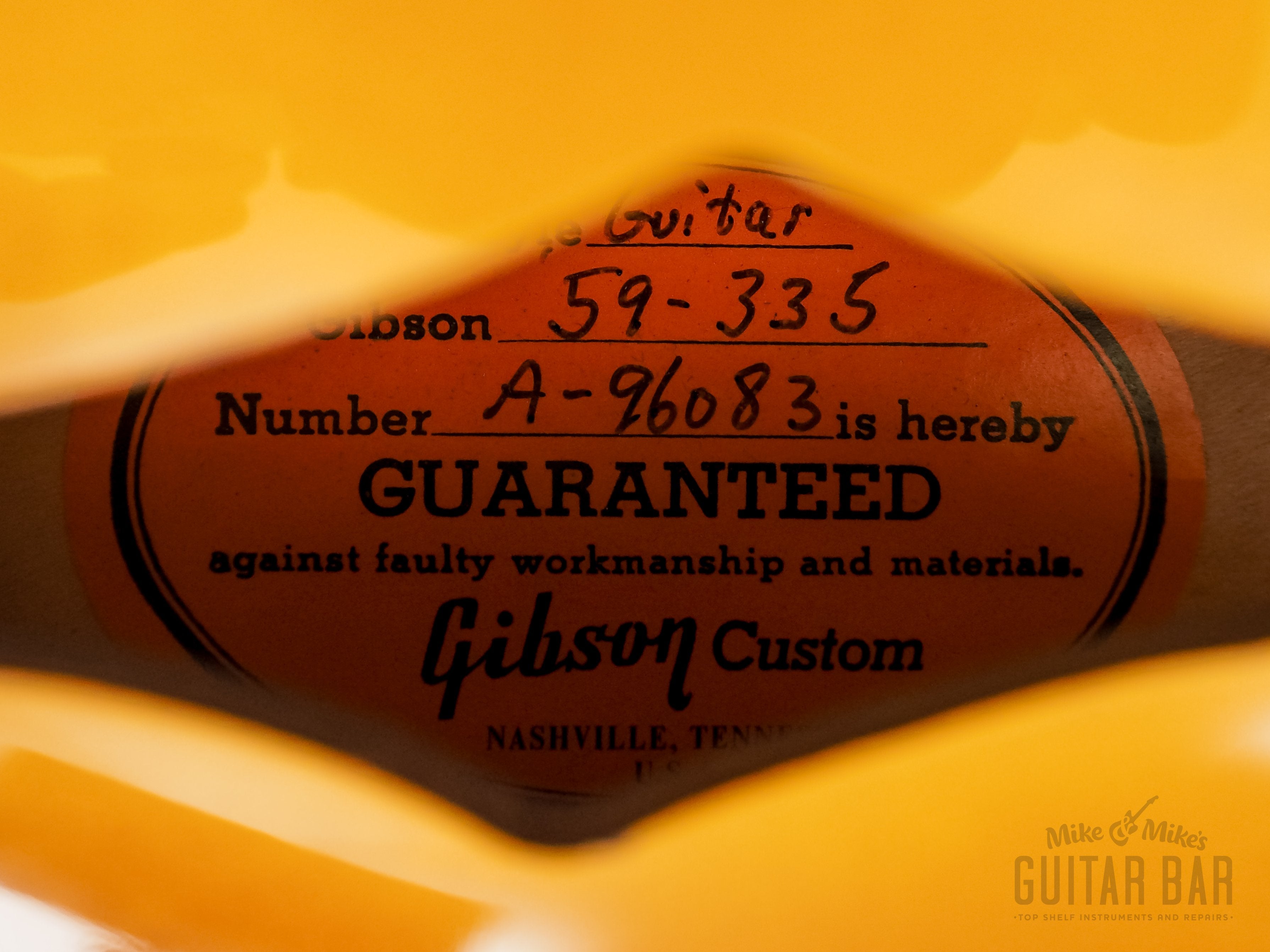 2006 Gibson Custom Shop Historic 1959 ES-335 Sunburst w/ 57 Classic PAFs, Tags, Lifton Case