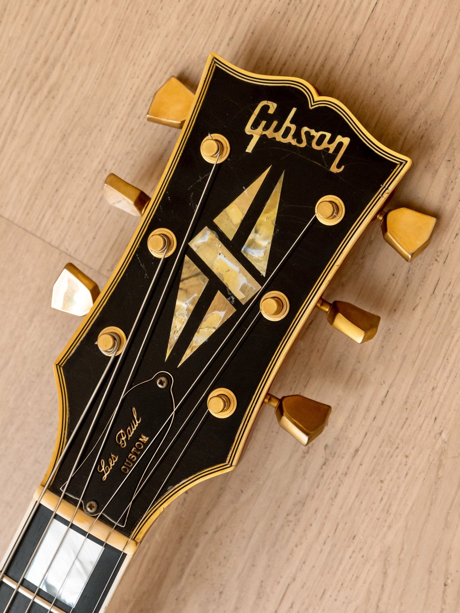 1971 Gibson Les Paul Custom Vintage Electric Guitar Cherry Sunburst w/ T Tops, Embossed Covers, Case