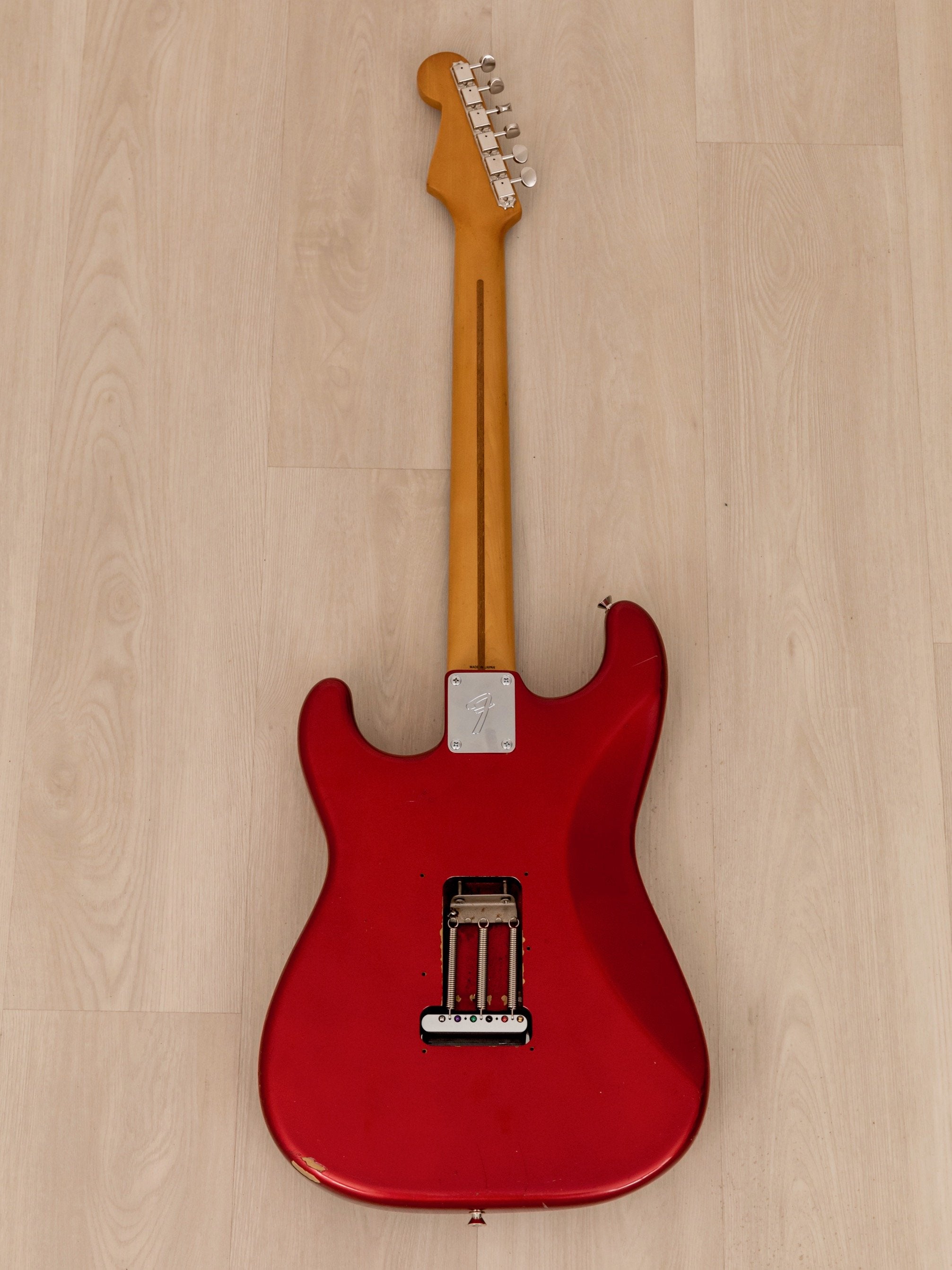 1990 Fender Order Made Stratocaster Scalloped Fretboard, Candy Apple Red w/ Seymour Duncan Hot Rails, Japan MIJ Fujigen