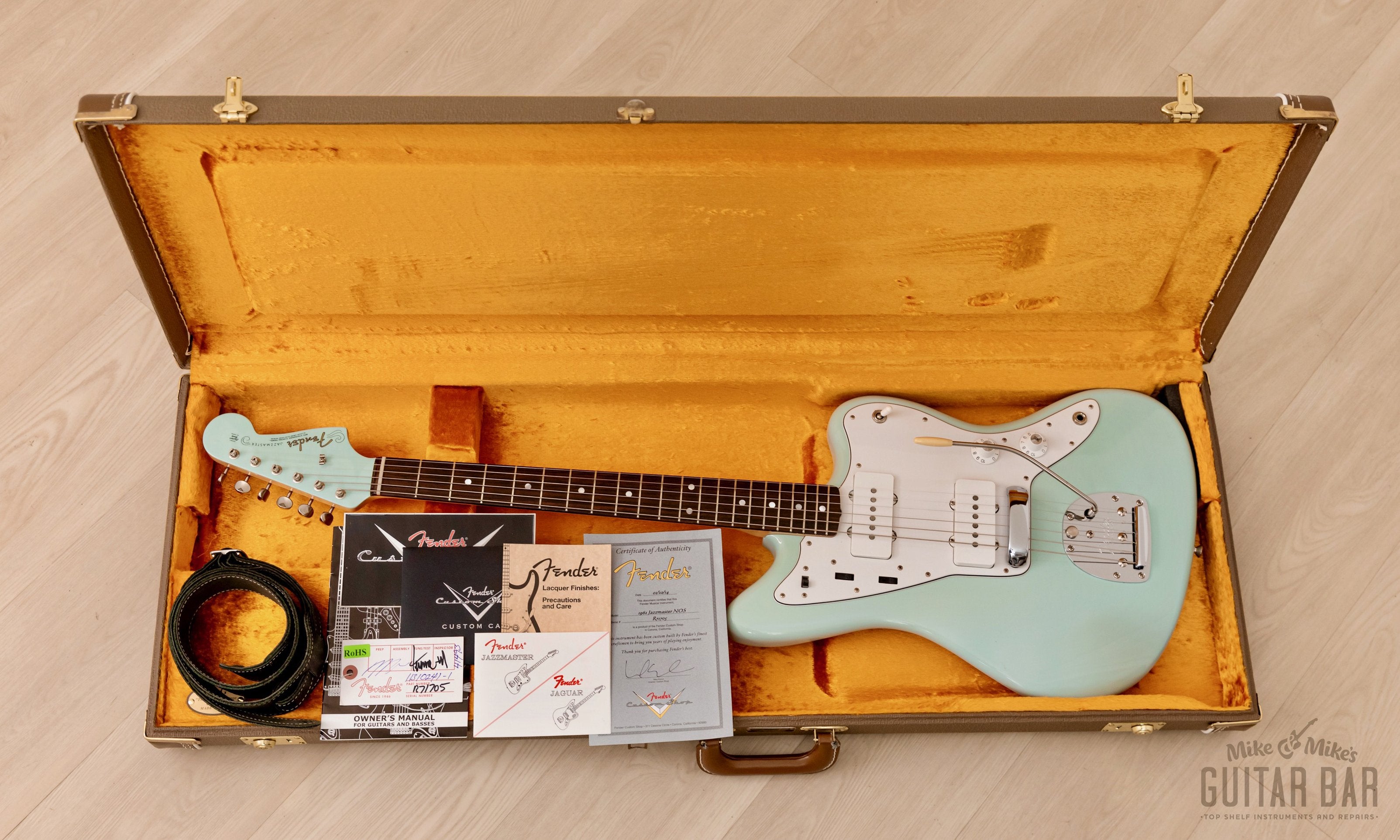2014 Fender Custom Shop 1962 Jazzmaster NOS Sonic Blue w/ Case, COA & Hangtags