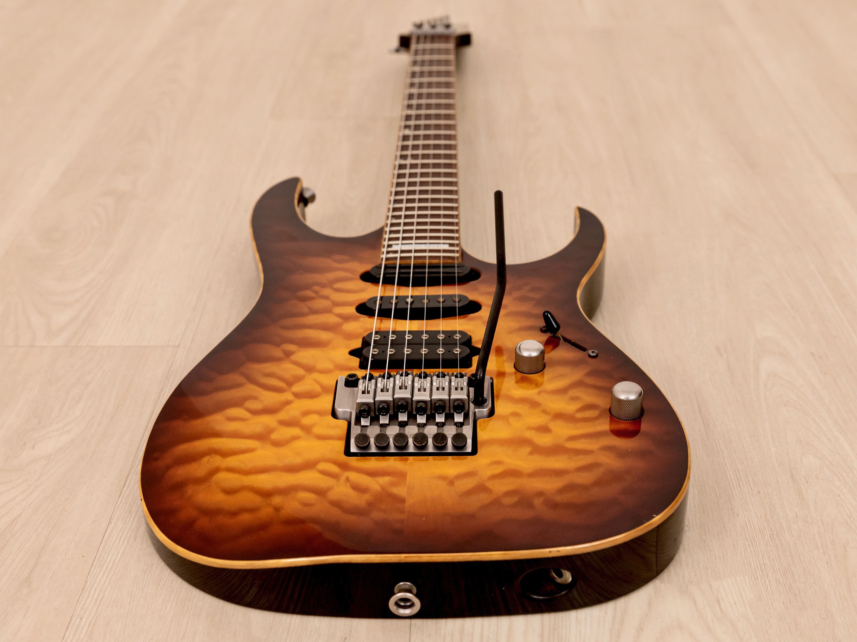 2001 Ibanez J Custom SJCRG1 Timeless Timber Spot Model AAAA Maple Top, 1 of 30 w/ Flight Case, Hangtags, COA